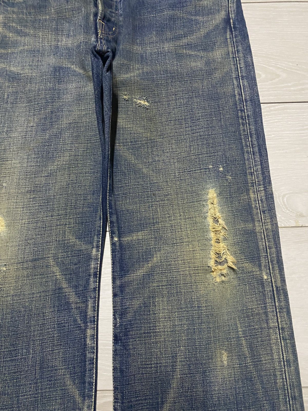 Levi's Vintage Levis Japan Mud Wash Rusty Distressed Loose Jeans Size US 33 - 8 Thumbnail