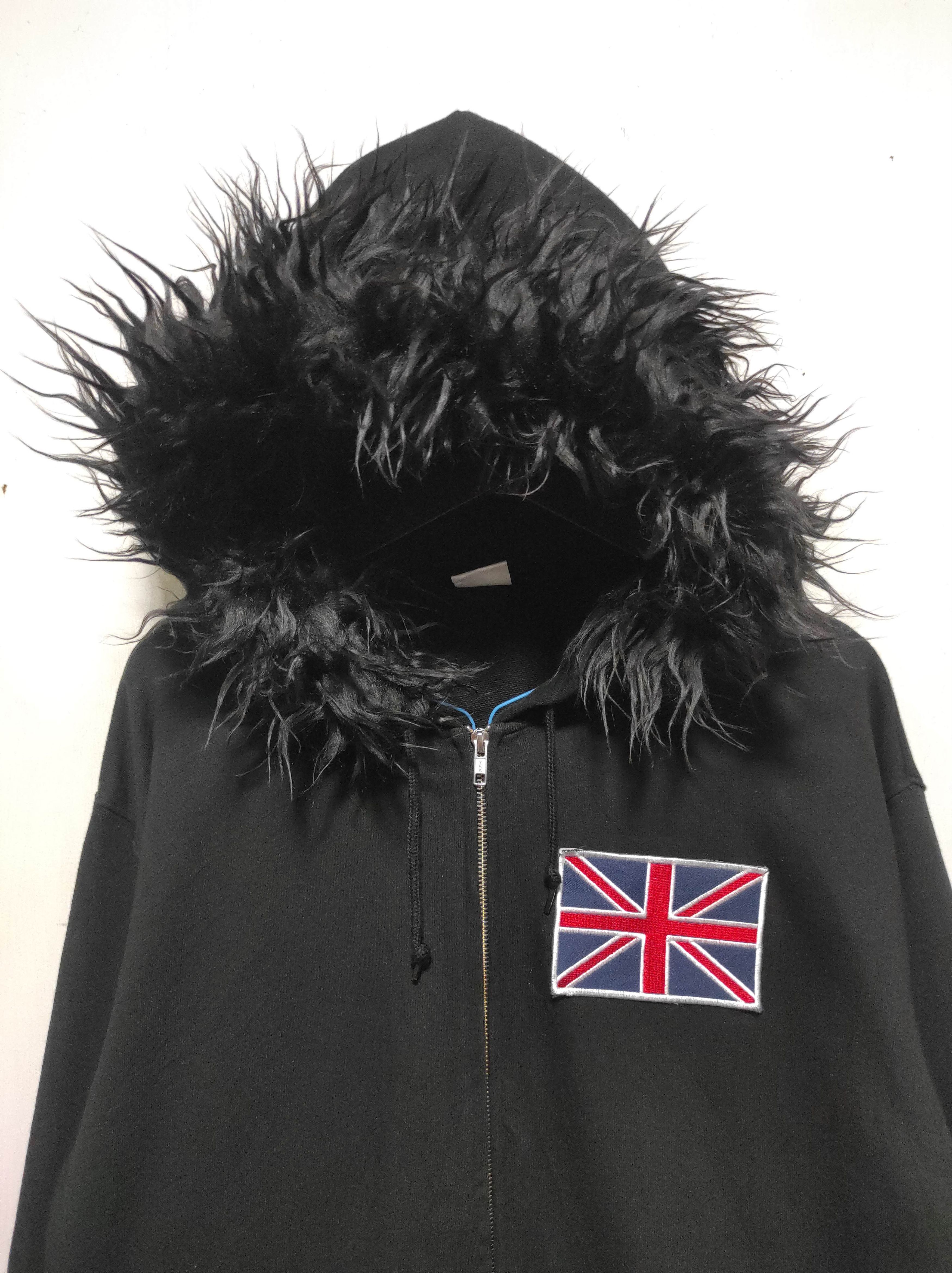 Other MD Black Zip Fur Hoodie LGB style England Flag Size US L / EU 52-54 / 3 - 3 Thumbnail