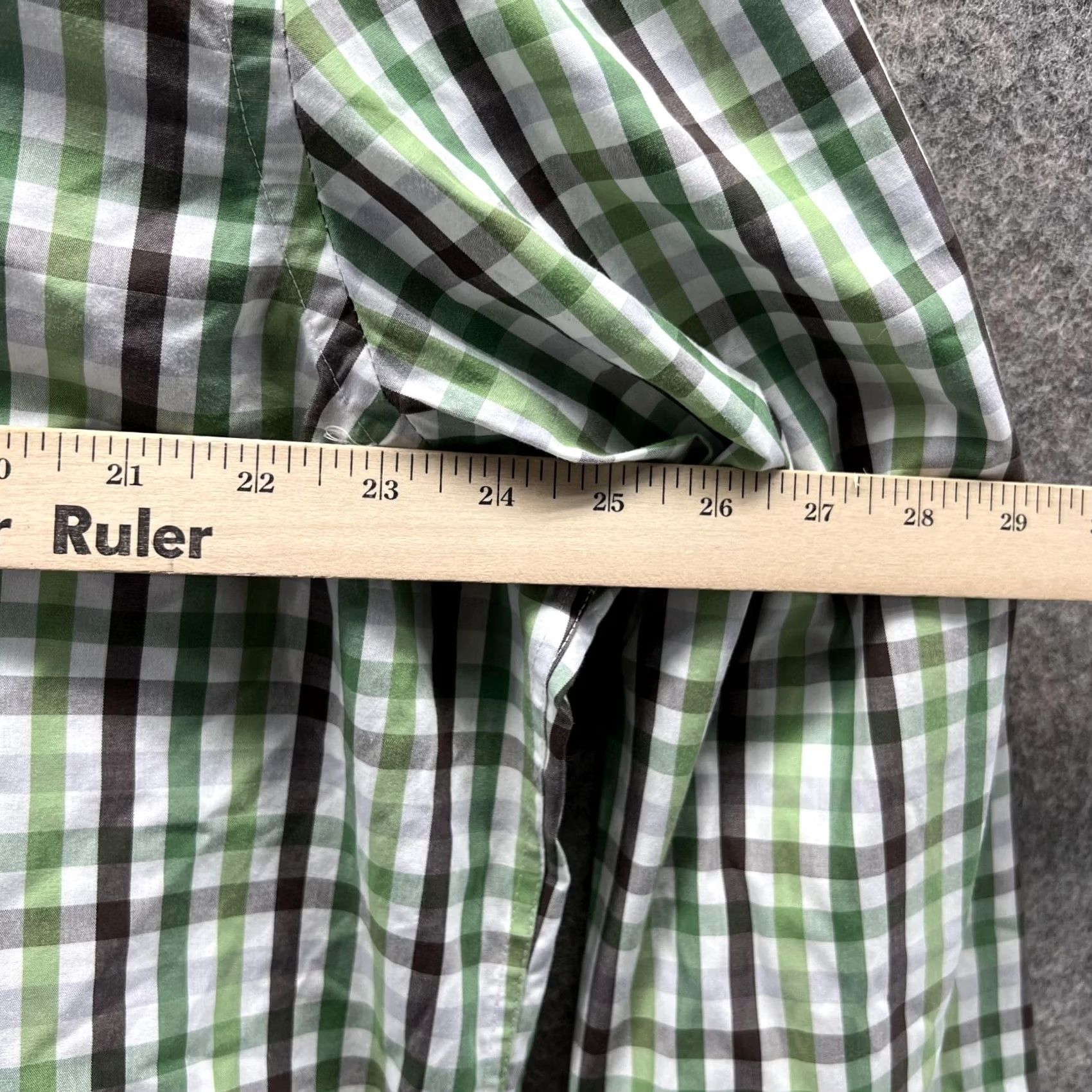 Banana Republic VINTAGE Banana Republic Shirt Men 2XL XXL Green Check Button-Down Slim Fit Casual Casual/Workwear/Business Shirt Mens Bernie Size US XXL / EU 58 / 5 - 6 Thumbnail