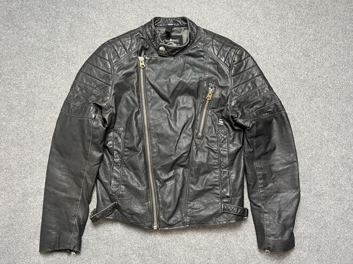G-Star G-Star Raw biker leather jacket Size US M / EU 48-50 / 2 - 3 Thumbnail