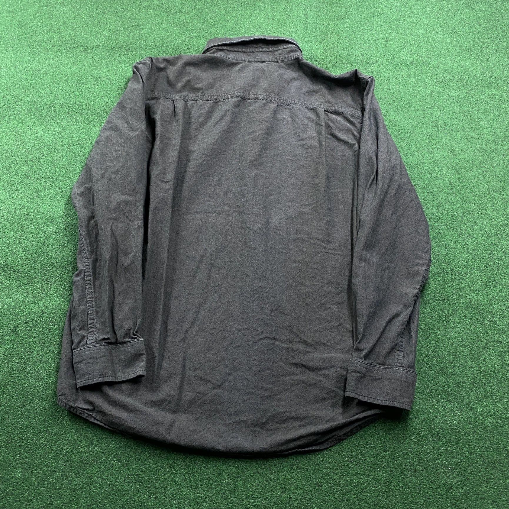 Carhartt VINTAGE Carhartt Shirt Mens L Charcoal Gray Loose Fit Work Button Up Shirt Size US L / EU 52-54 / 3 - 4 Thumbnail