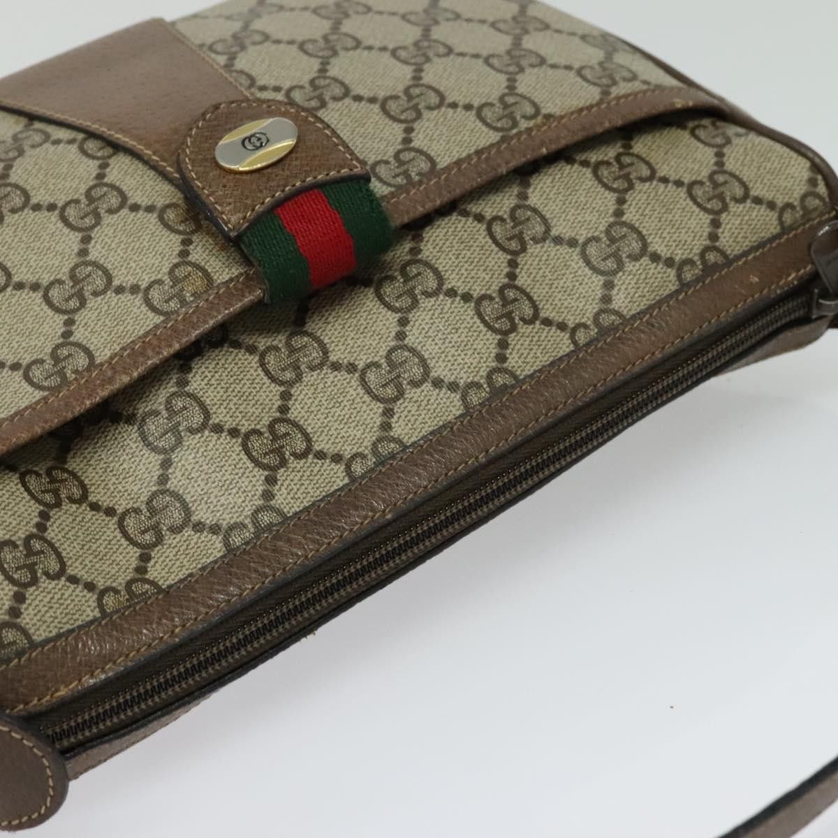 Gucci GUCCI GG Supreme Web Sherry Line Shoulder Bag Pvc Beige Size ONE SIZE - 6 Thumbnail