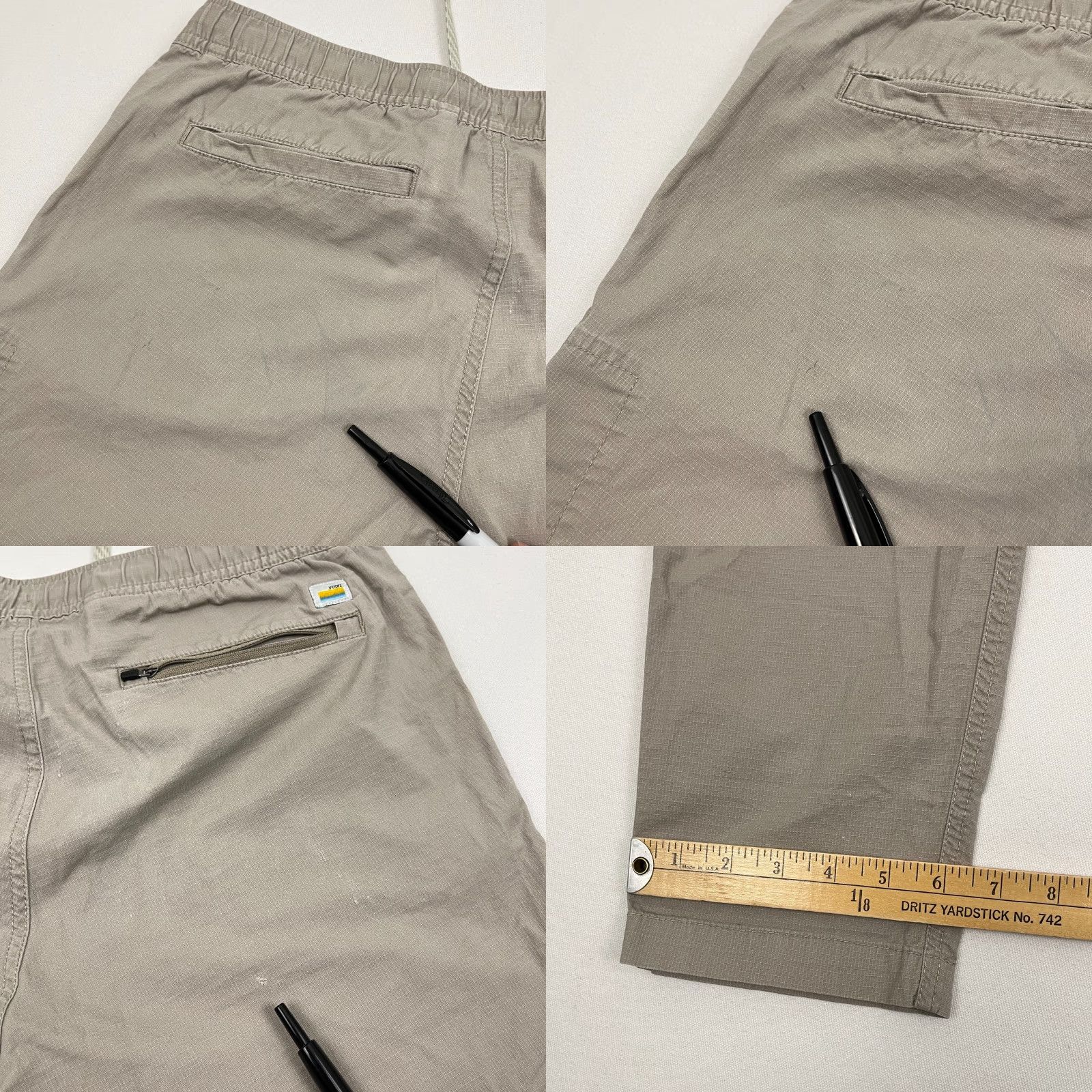 Vuori Vuori Pants Mens L x 29" Brown Ripstop Climber Utility Organic Cotton Pockets Size US 33 - 9 Thumbnail