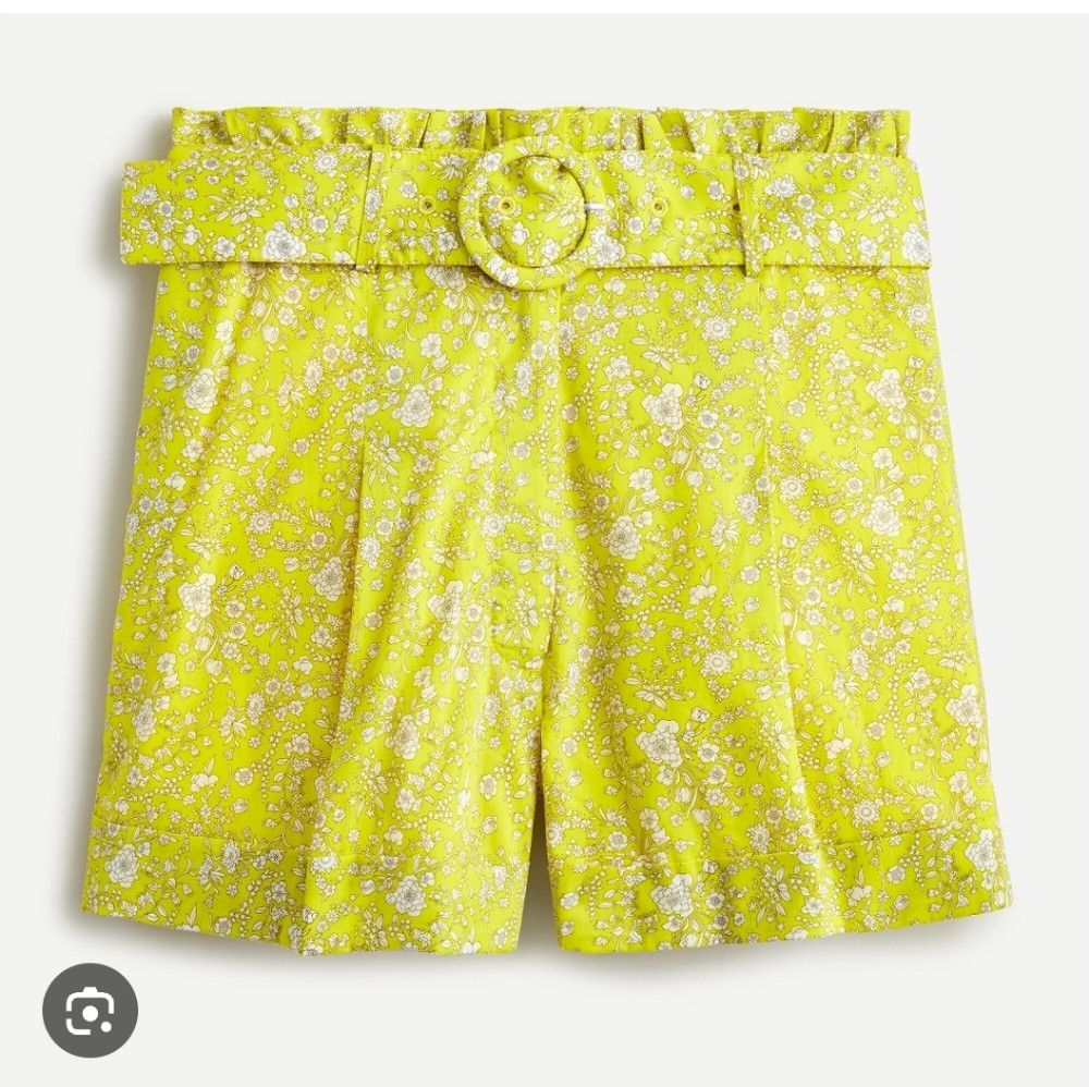 J.Crew J. CREW | Pleated shorts with ring-buckle belt Liberty prin Size 27" / US 4 / IT 40 - 1 Thumbnail