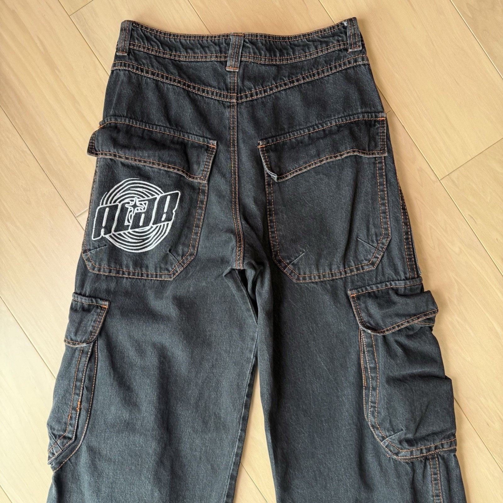 Alabaster Industries ALAB Mega Overheat Cargo Jeans 31 Black Baggy Denim Size US 31 - 10 Thumbnail