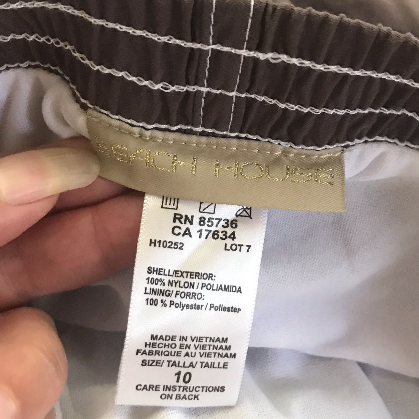 Vintage Beach House Gray Swim Shorts Womens Size 10 Solid Quick Dry Pockets Lightweight Size 32" / US 10 / IT 46 - 3 Thumbnail