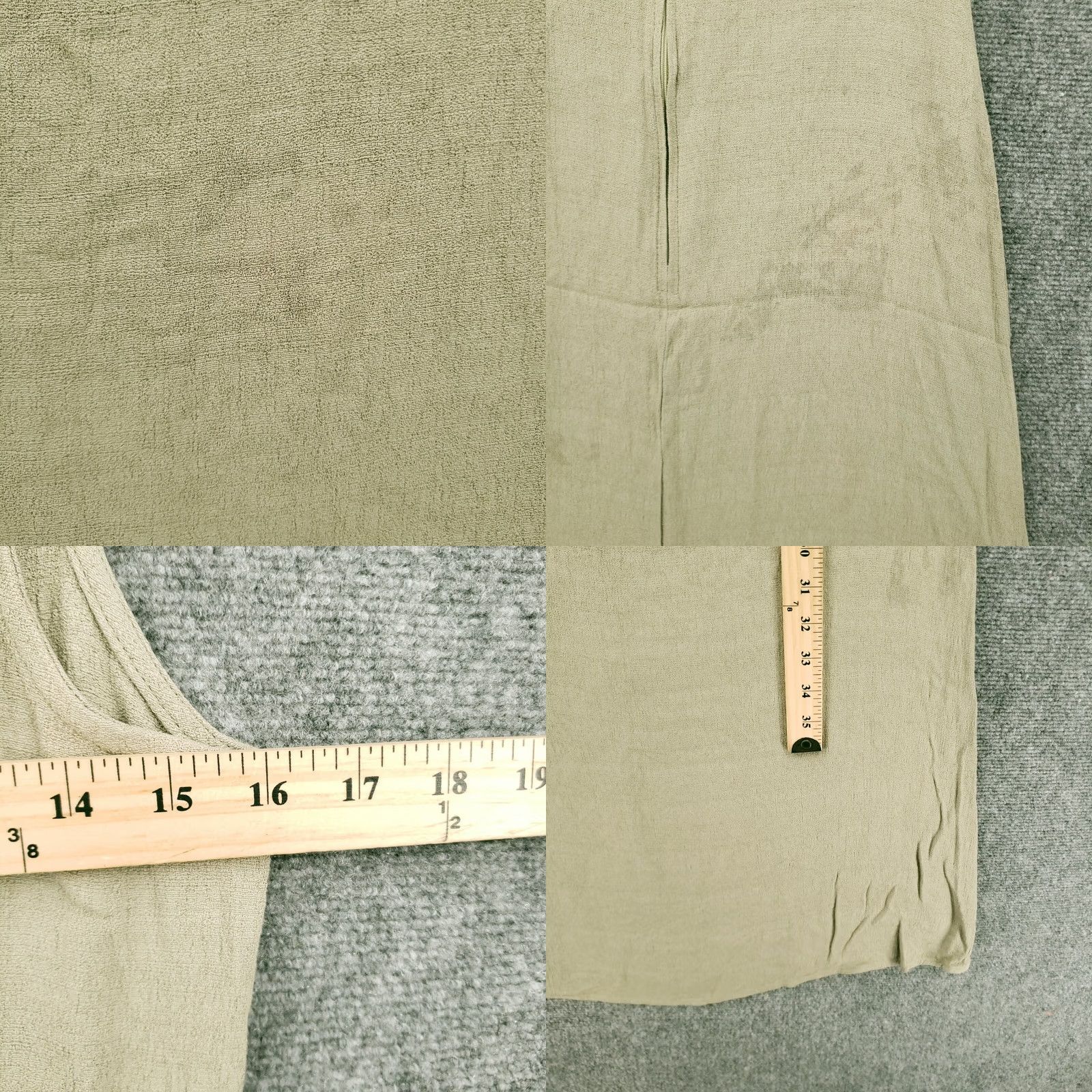 Vintage K Studio Dress Womens 10 Green Maxi Long Length Scoop Neck Sleeveless Rayon Dress Size L / US 10 / IT 46 - 8 Thumbnail
