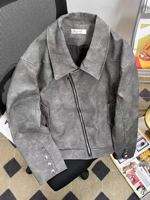 Japanese Brand Riruuko x Asai Street Loose Biker Style PU Leather Jacket Size US M / EU 48-50 / 2 - 1 Thumbnail