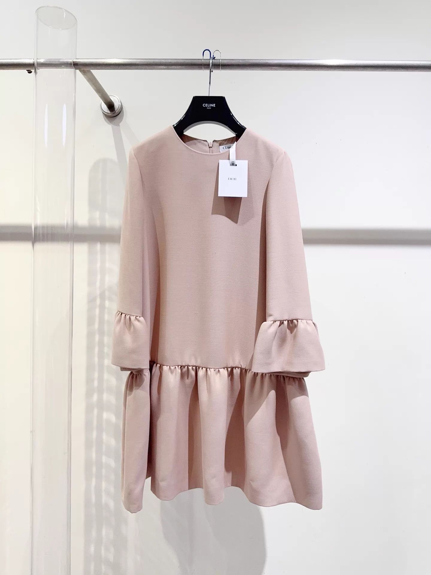 Dior Dior Blush Pink Silk-Wool Dress F40 (New, Tags) Size M / US 6-8 / IT 42-44 - 1 Thumbnail