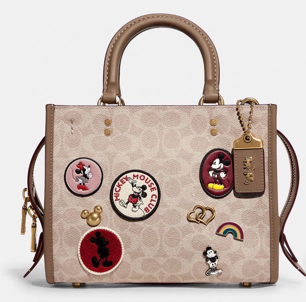 Coach × Disney NWT Disney X Coach Rogue 25 In Signature Canvas With Patches Size ONE SIZE - 6 Thumbnail