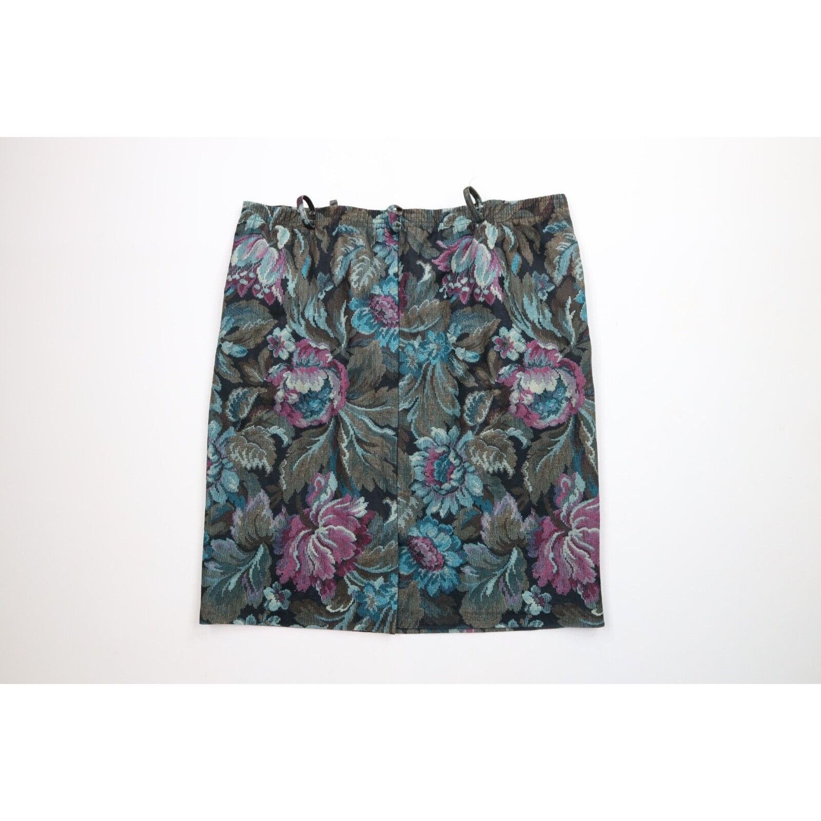 Vintage Vintage 80s 90s Mid Mod Abstract Flower Skirt Size 38" / US 16 / IT 52 - 8 Thumbnail