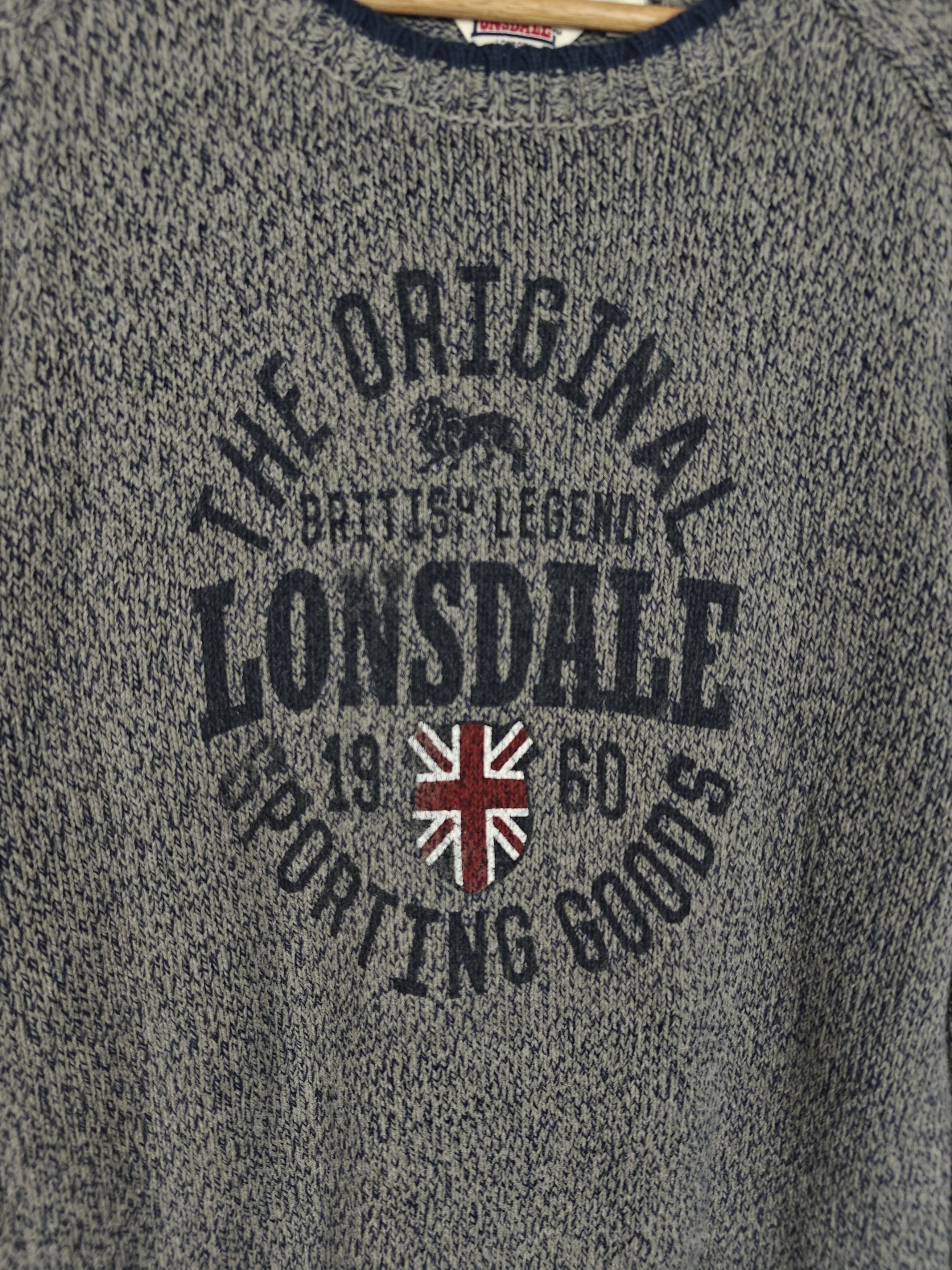Lonsdale Lonsdale Knit Sweater Center Logo Gray size M Size US M / EU 48-50 / 2 - 4 Thumbnail