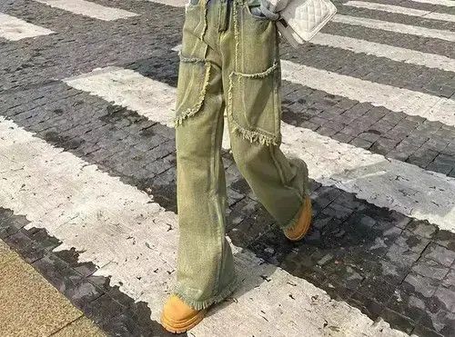 Other Autumn Vintage Streetwear Wash Rough Edge Straight Jeans Size US 30 / EU 46 - 1 Thumbnail