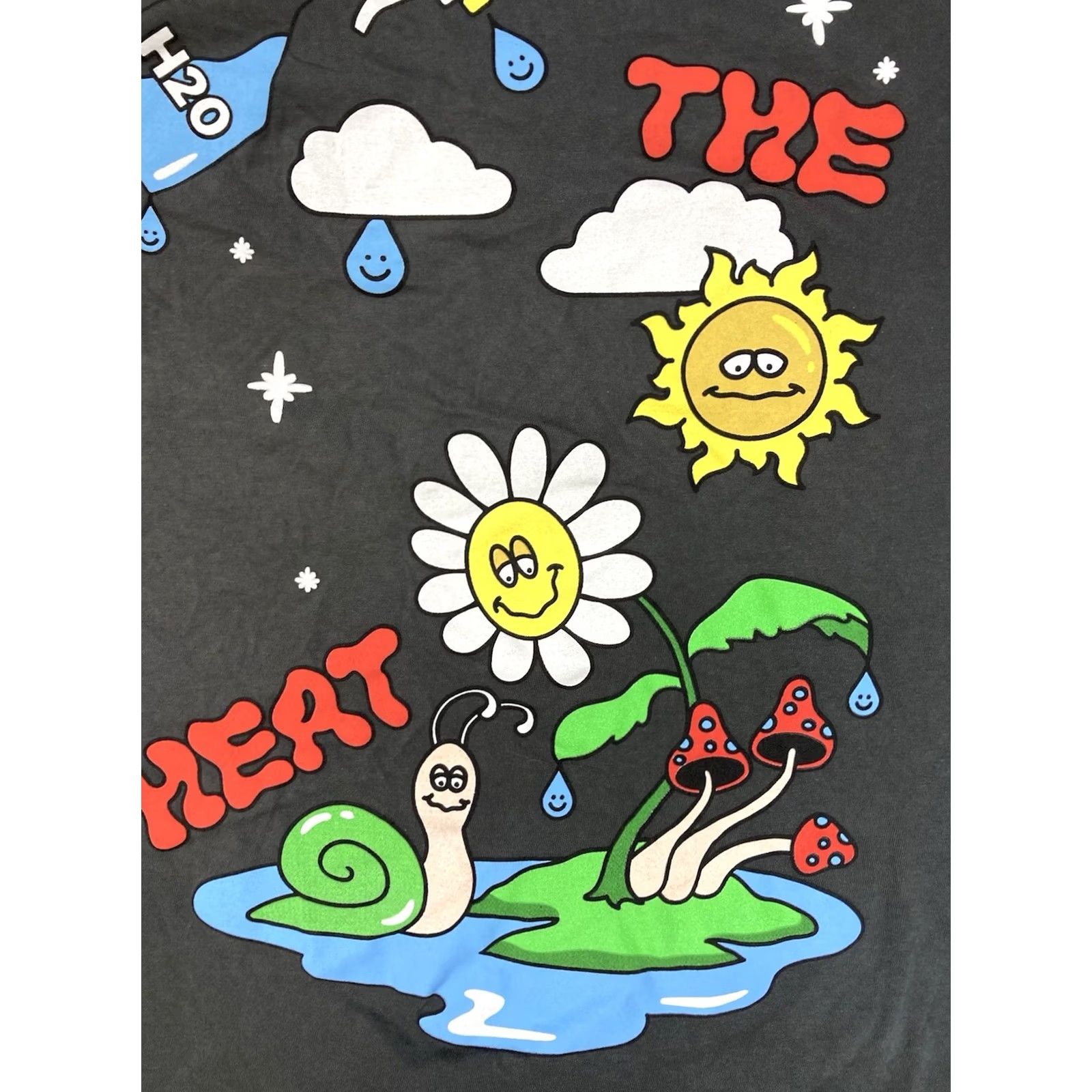 Pacsun Pacsun Graphic Print T-Shirt Men Large Gray Flower Sun Mushroom Crew Neck Short Sleeve PacSun Logo All Seasons Size US L / EU 52-54 / 3 - 2 Thumbnail