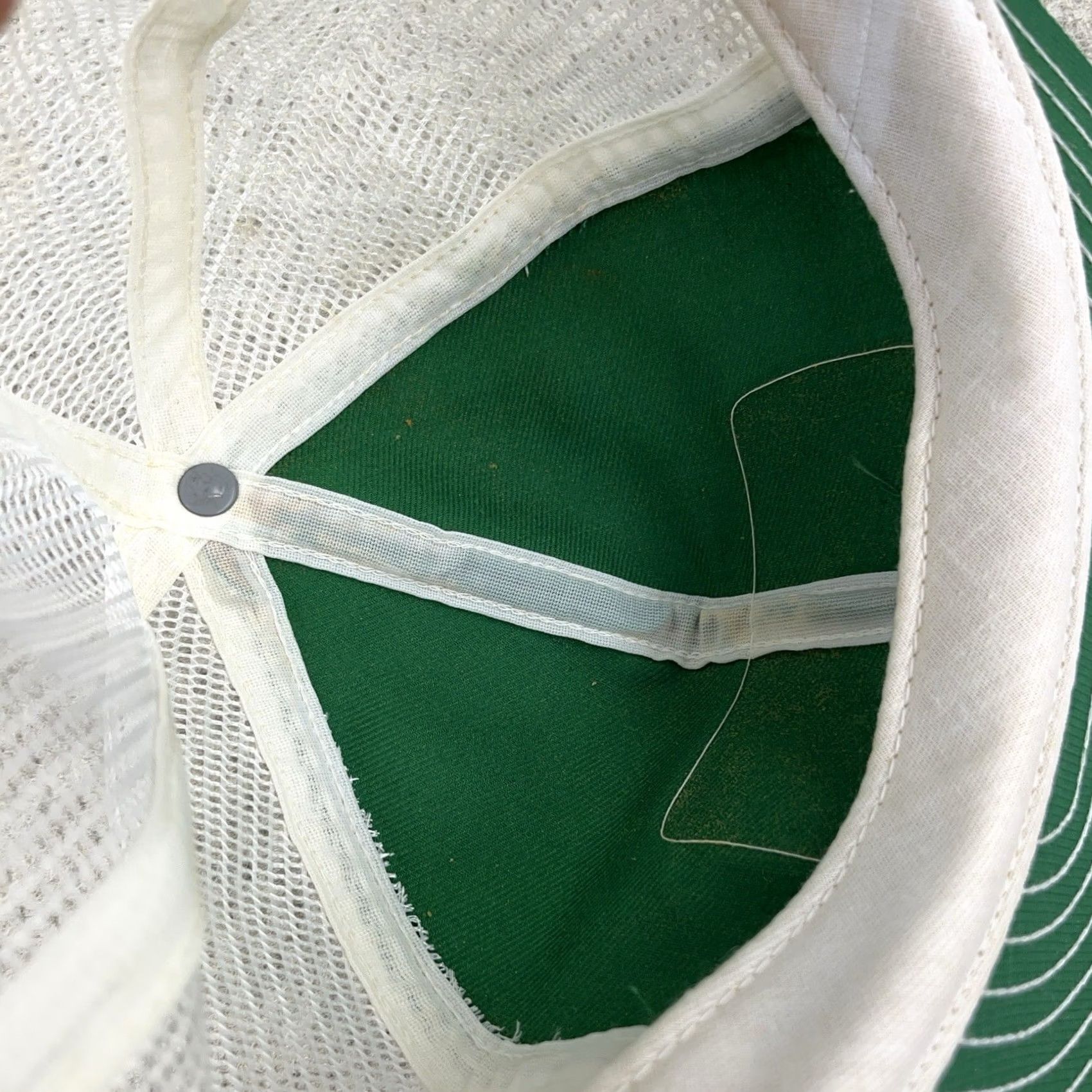 Vintage VINTAGE Louisville MFG Trucker Hat Cap USA 80s Farm Seed Patch Vertagreen Green Adult Mens One Size Size ONE SIZE - 6 Thumbnail
