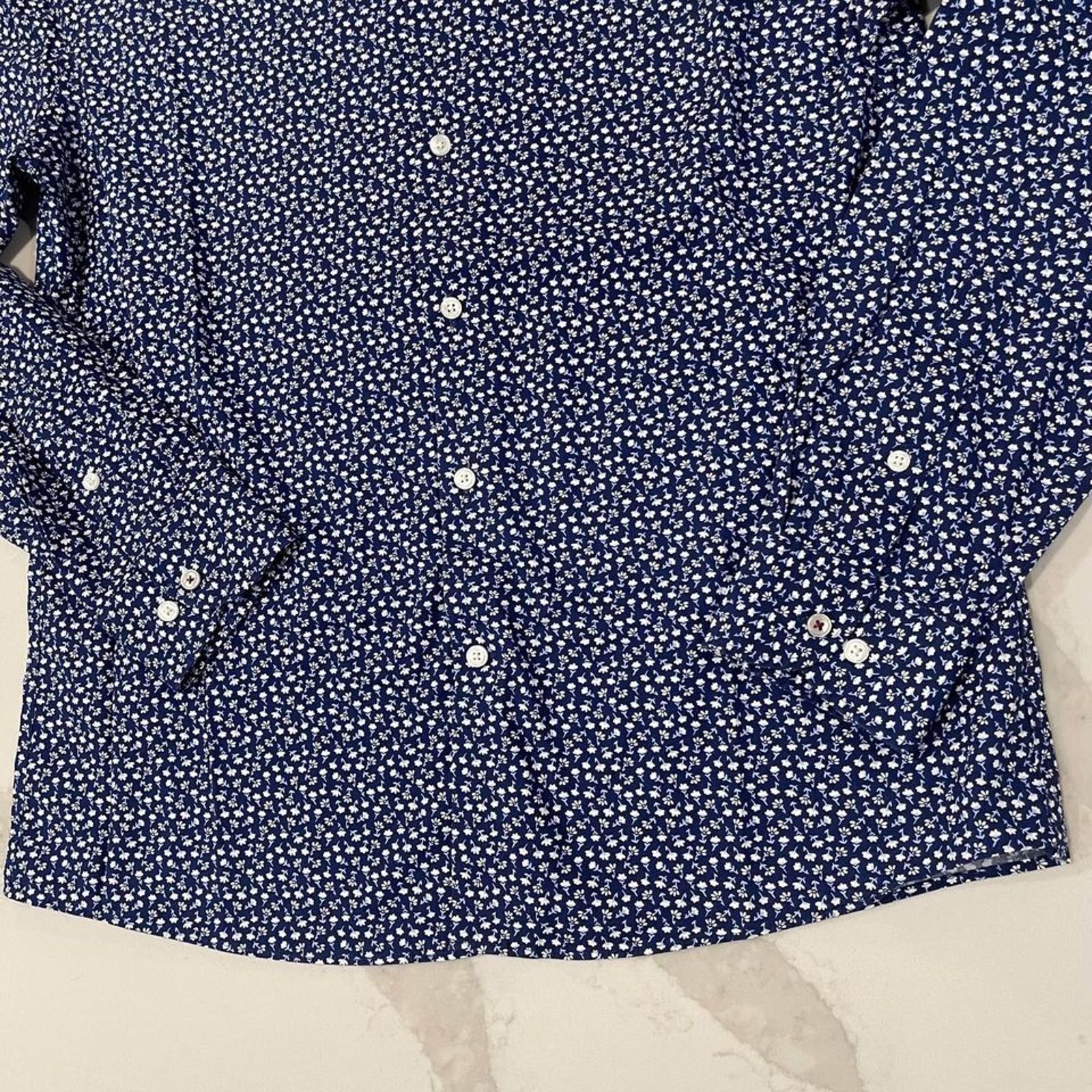 Tommy Hilfiger Tommy Hilfiger Shirt Mens 16-34/35 Floral THFlex StretchSlim Size US M / EU 48-50 / 2 - 2 Thumbnail