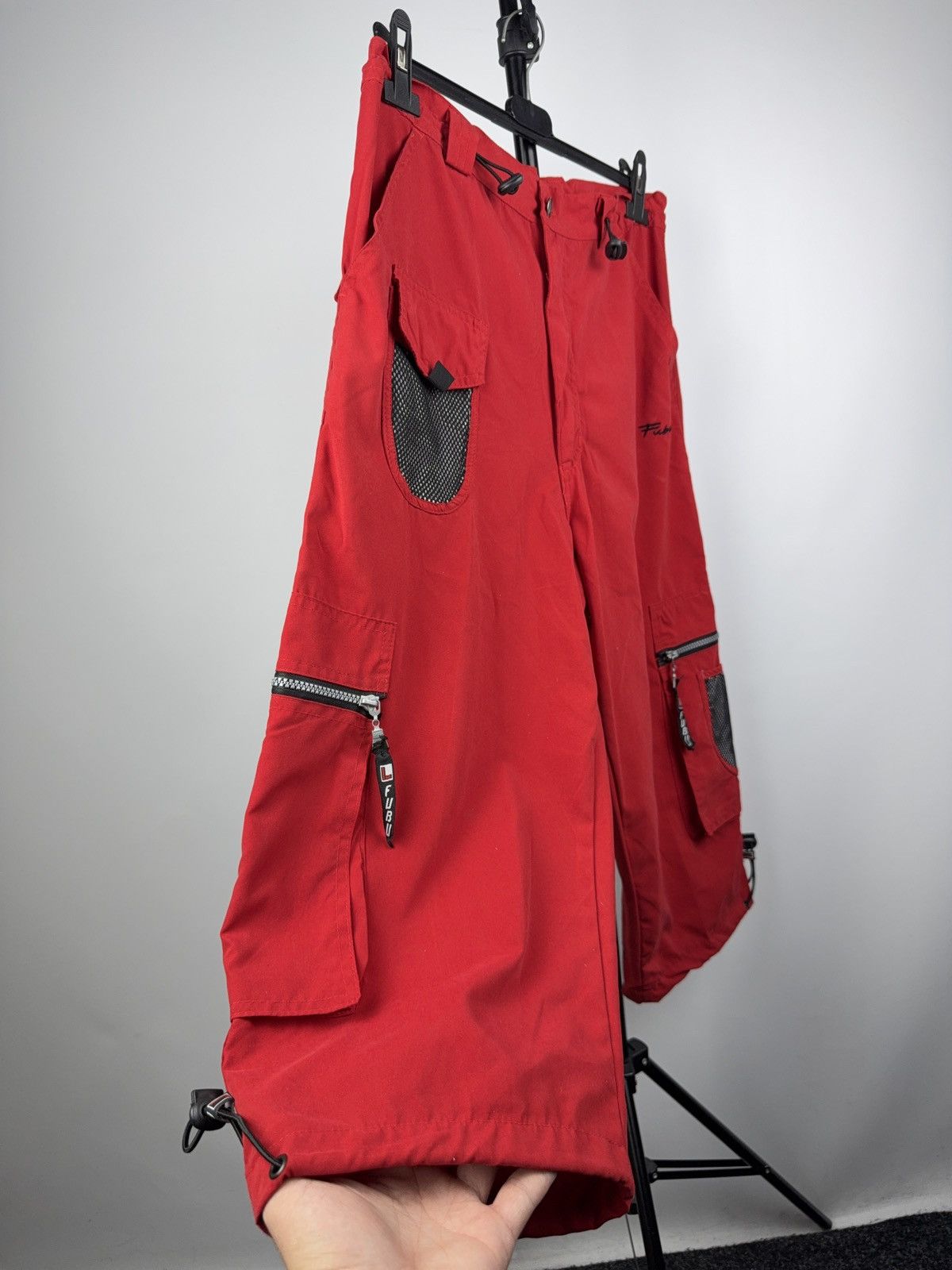 Fubu Vintage SK8 FUBU Red Cargo Capri Pants Y2K Hip Hop 🔥 M sz Size US 34 / EU 50 - 2 Thumbnail