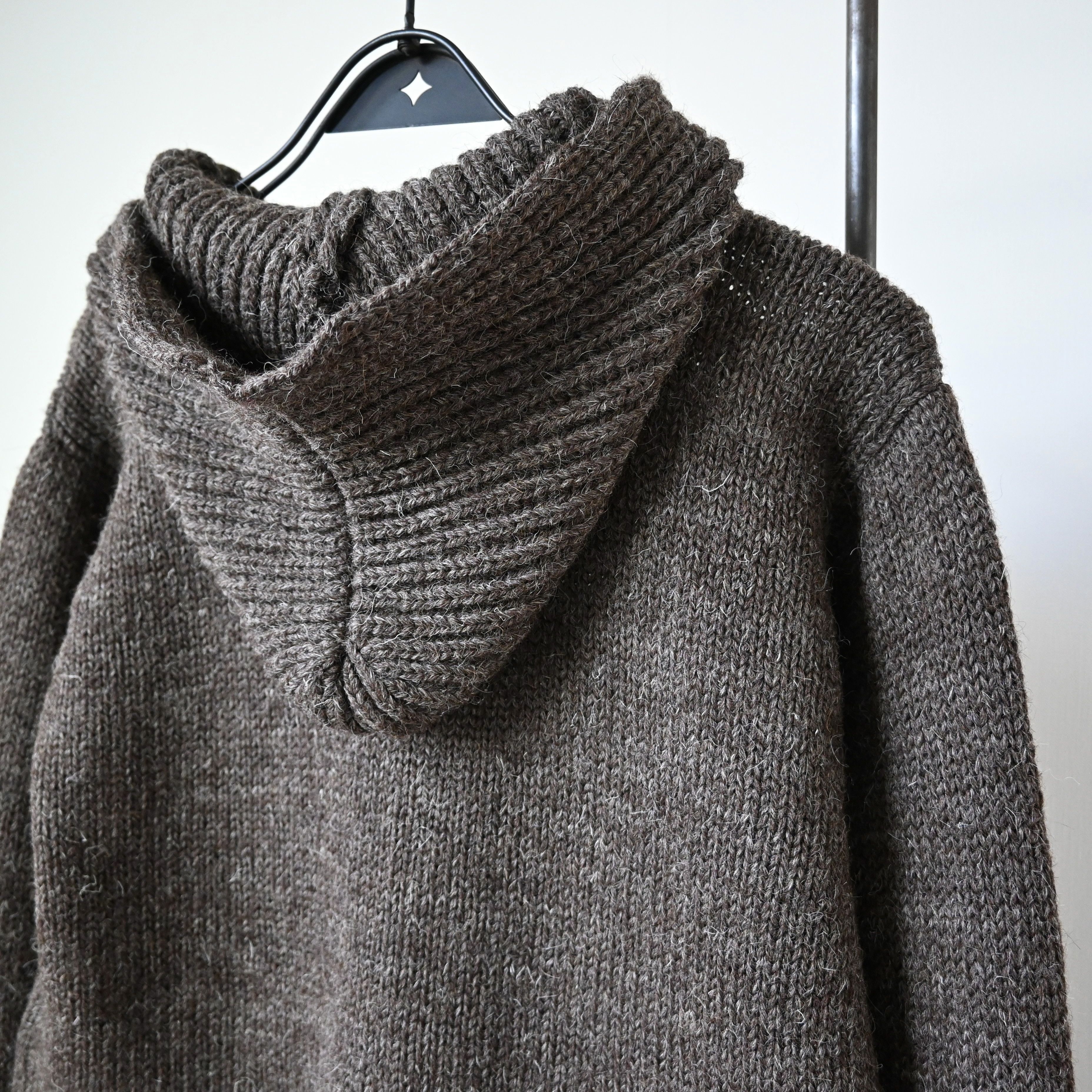 Vintage VTG 1990s Stuart Austin heavy wool knit hoodie, made in UK Size US M / EU 48-50 / 2 - 3 Thumbnail