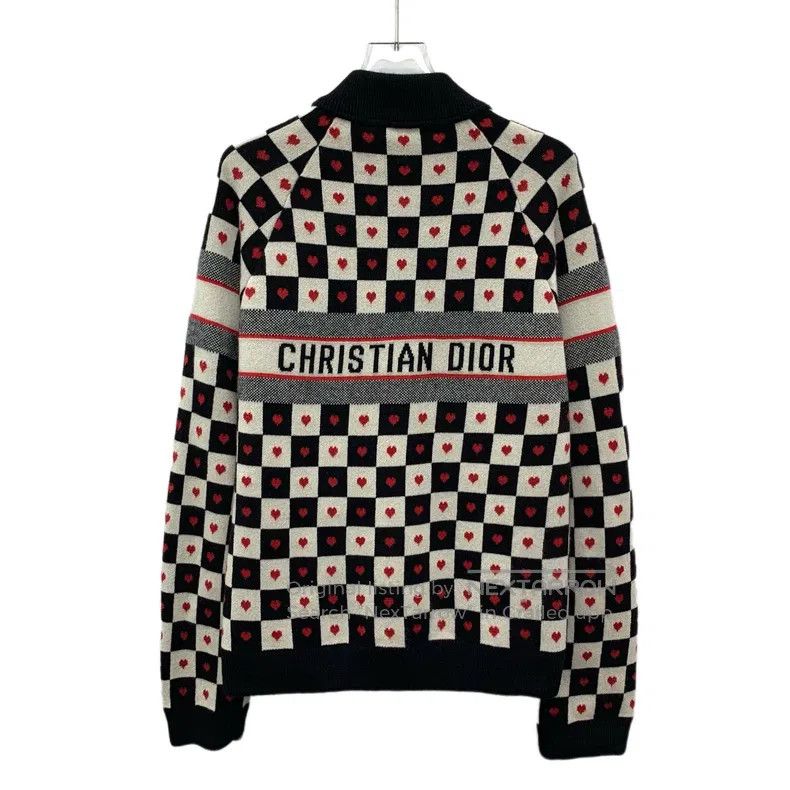 Dior Dior Colour block love plaid cashmere stand-up collar zipp Size XS / US 0-2 / IT 36-38 - 2 Thumbnail