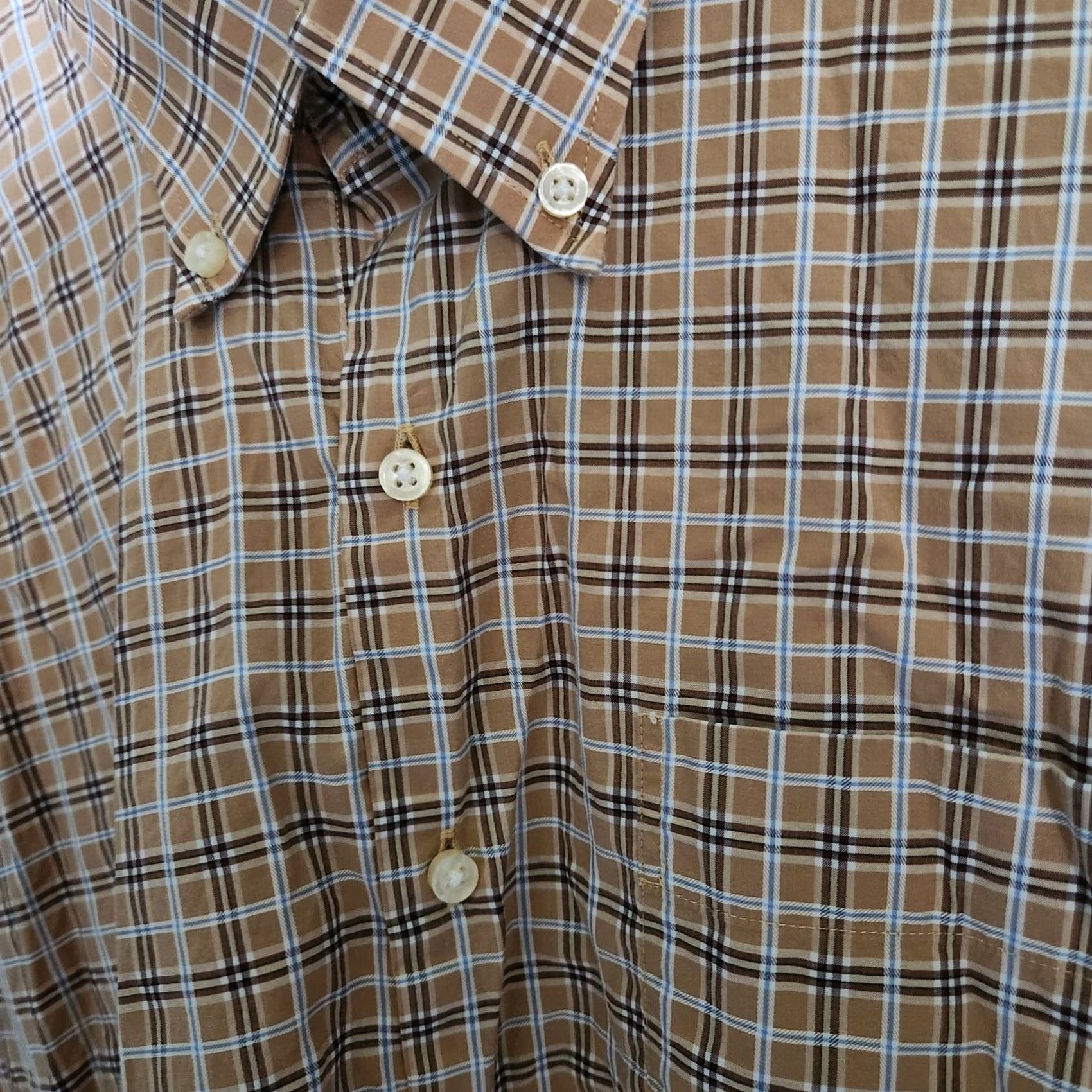 Peter Millar Peter Millar Cotton Orange Plaid Long Sleeve Button-Up Shirt Mens Large Size US L / EU 52-54 / 3 - 2 Thumbnail