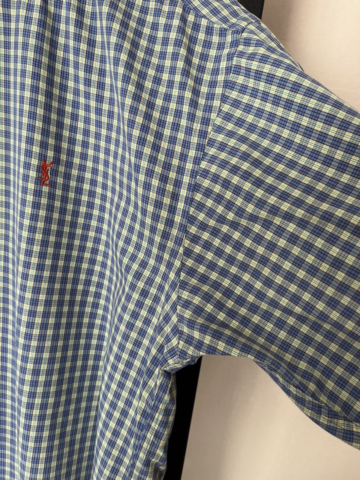 Yves Saint Laurent Vintage Yves Saint Laurent Checkered 90s White Shirt Rare Size US M / EU 48-50 / 2 - 4 Thumbnail