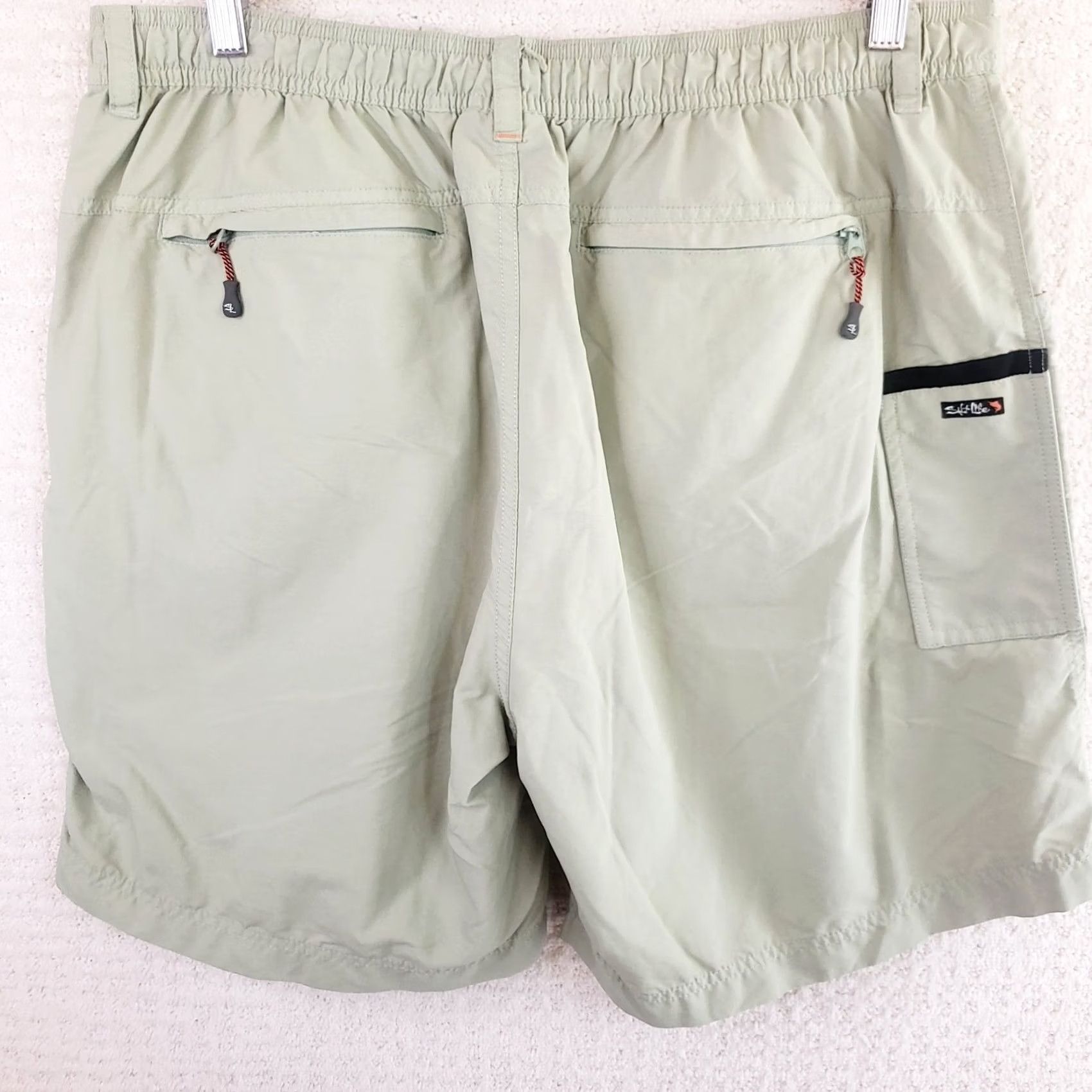 Vintage Salt Life Men's XXL Green Cargo Shorts Nylon Quick Dry Logo Size US 39 - 7 Thumbnail