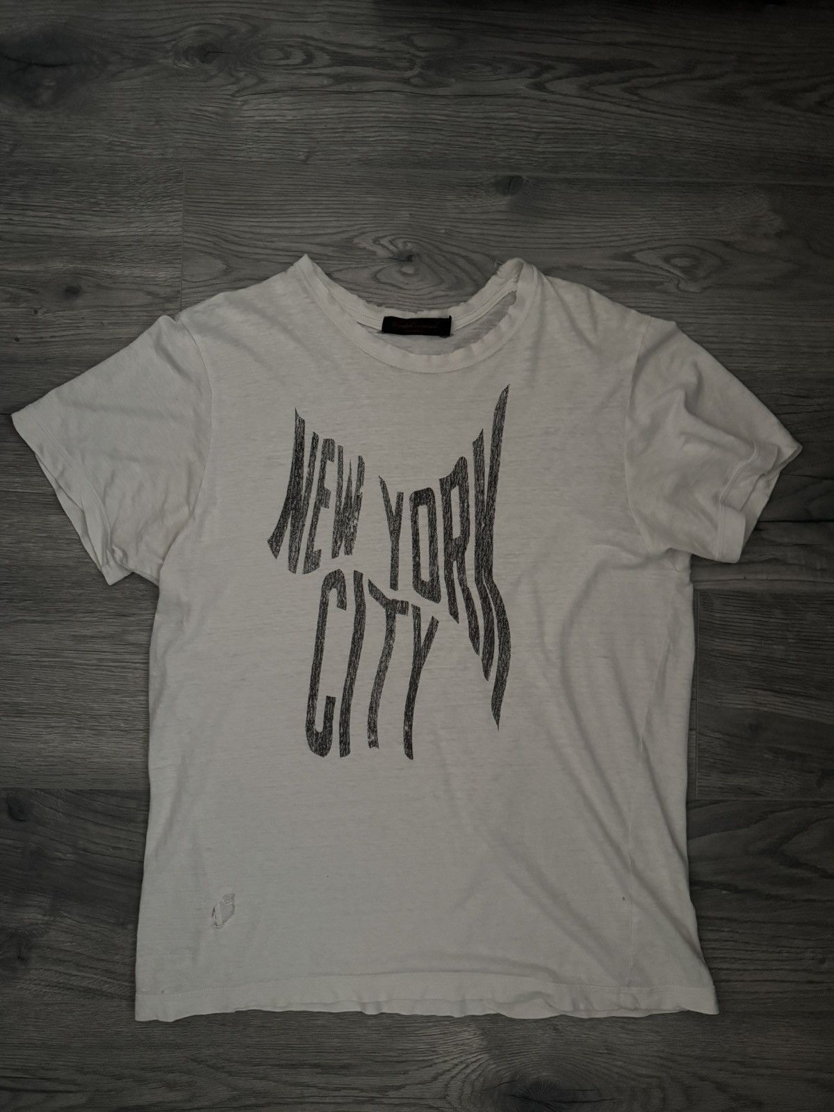 Undercover SS04 'Languid' New York City Asymmetrical T-Shirt | Grailed