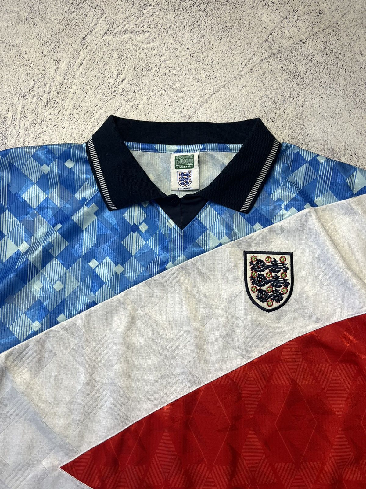 Vintage Vintage England Football Shirt special jersey Score Draw 90s Size US XXL / EU 58 / 5 - 10 Thumbnail