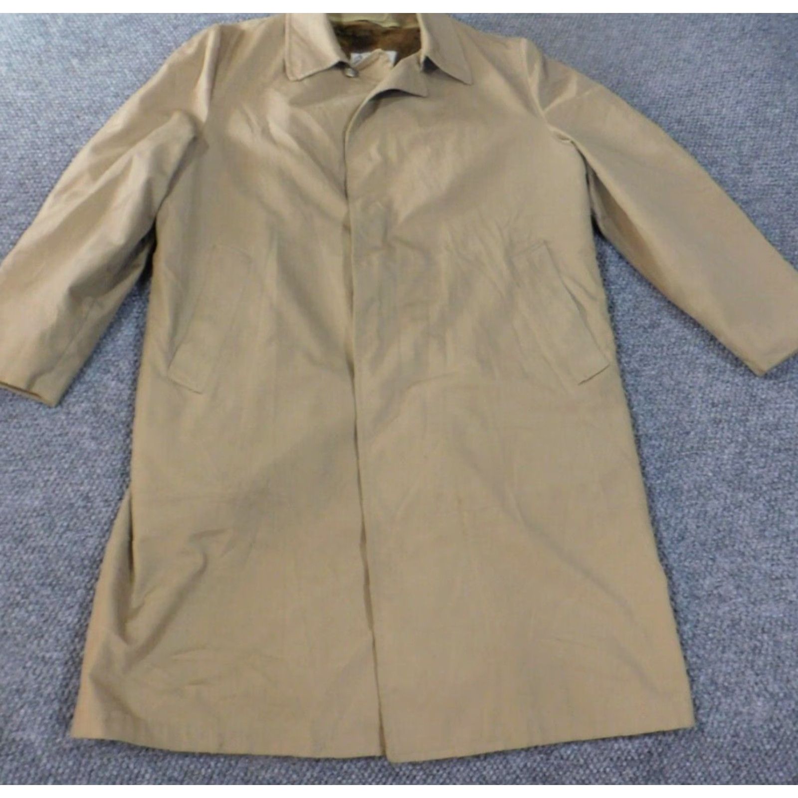 London Fog London Fog Trench Coat Jacket Mens 42 Beige Polyester Lined Double Breasted Vintage No Size US XS / EU 42 / 0 - 2 Thumbnail