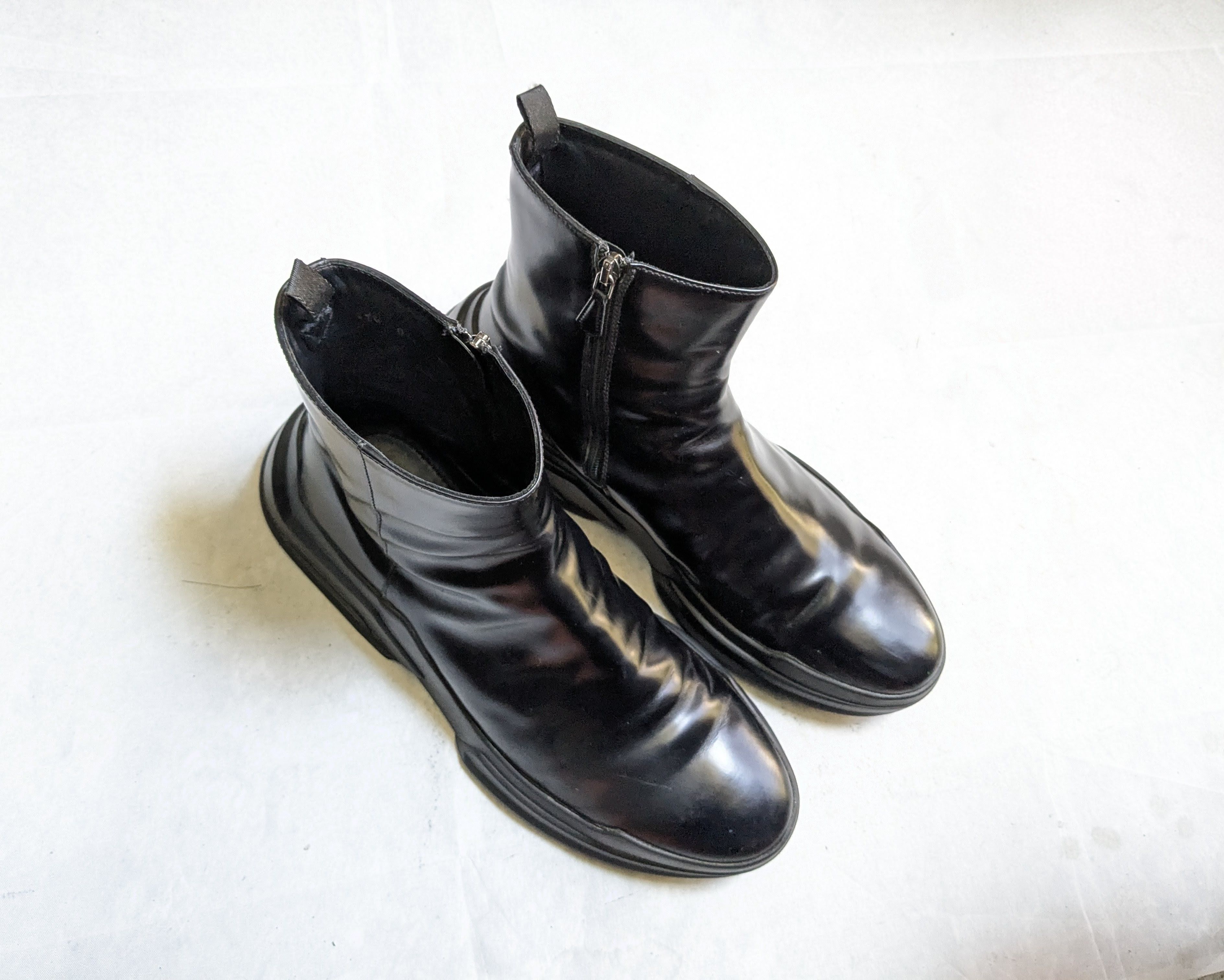 Prada Prada Side Zip Boots Black 10.5 Leather Chunky Y2K Size US 10.5 / EU 43-44 - 4 Thumbnail