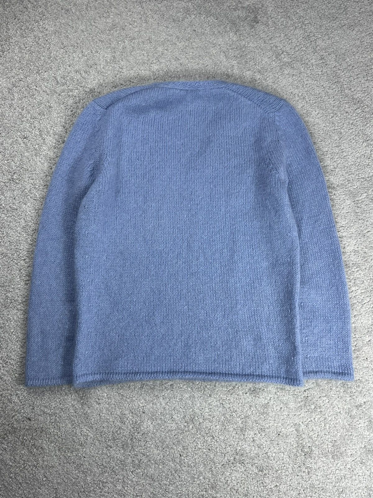 Tom Ford Tom Ford Blue V-Neck Mohair Wool Sweater Size S Size S / US 4 / IT 40 - 3 Thumbnail