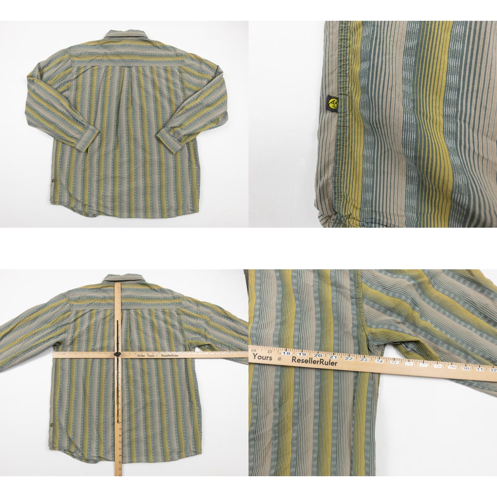 The North Face Vintage North Face Men's XL Green Striped Button-Down Long Sleeve Shirt Outdoor Casual Size US XL / EU 56 / 4 - 8 Thumbnail