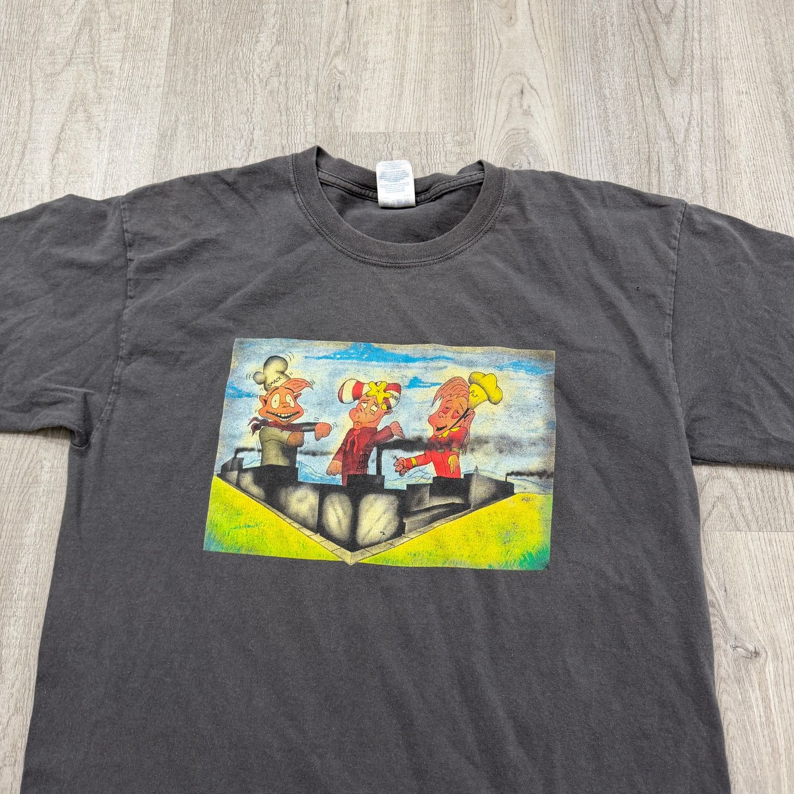 Vintage Vintage Cartoon Smoking Shirt Men's Large Gray y2k Chronic Size US L / EU 52-54 / 3 - 2 Thumbnail