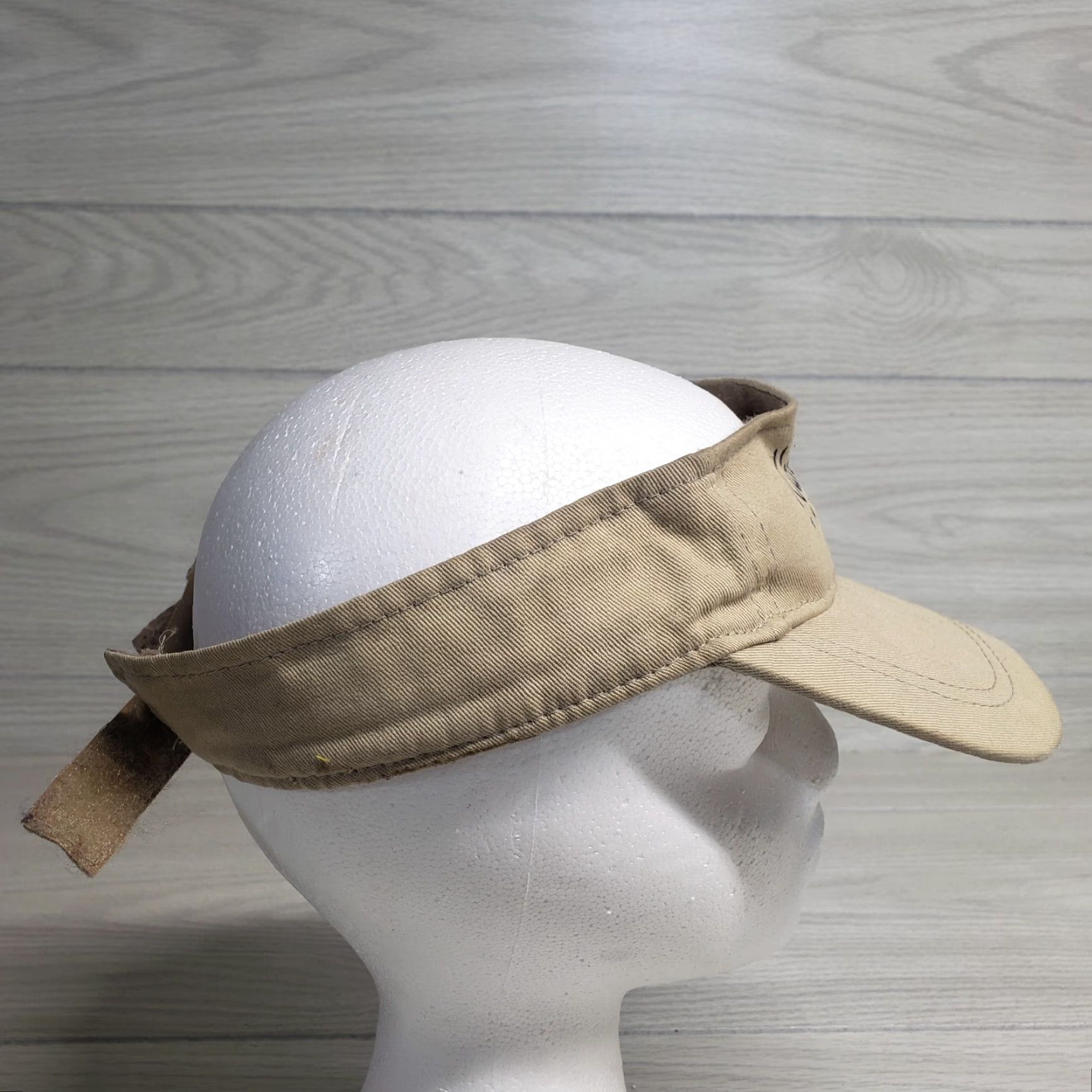 Vintage Waterworks Visor Hat Cap Unisex Adults One Size Adjustable Tan Brown Waterpark Hat Size ONE SIZE - 2 Thumbnail