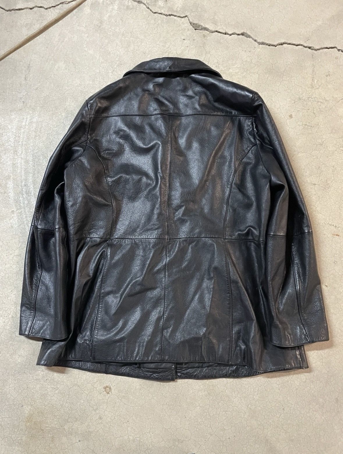 Wilsons Leather Vintage 00’s Wilsons Leather Button Jacket Coat Black XXL Size US XXL / EU 58 / 5 - 3 Thumbnail