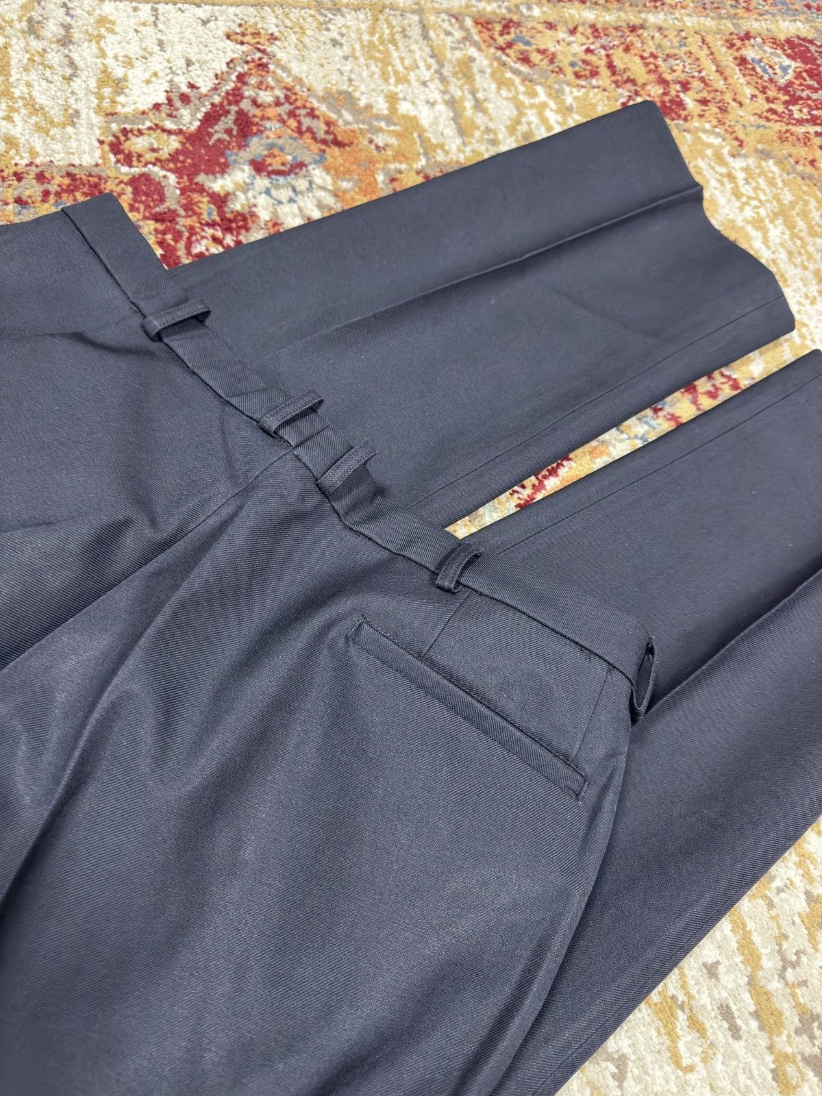 Vintage Vintage Suit Pants Wool Blend Striped Wide Leg Baggy Formal Size US 36 / EU 52 - 5 Thumbnail