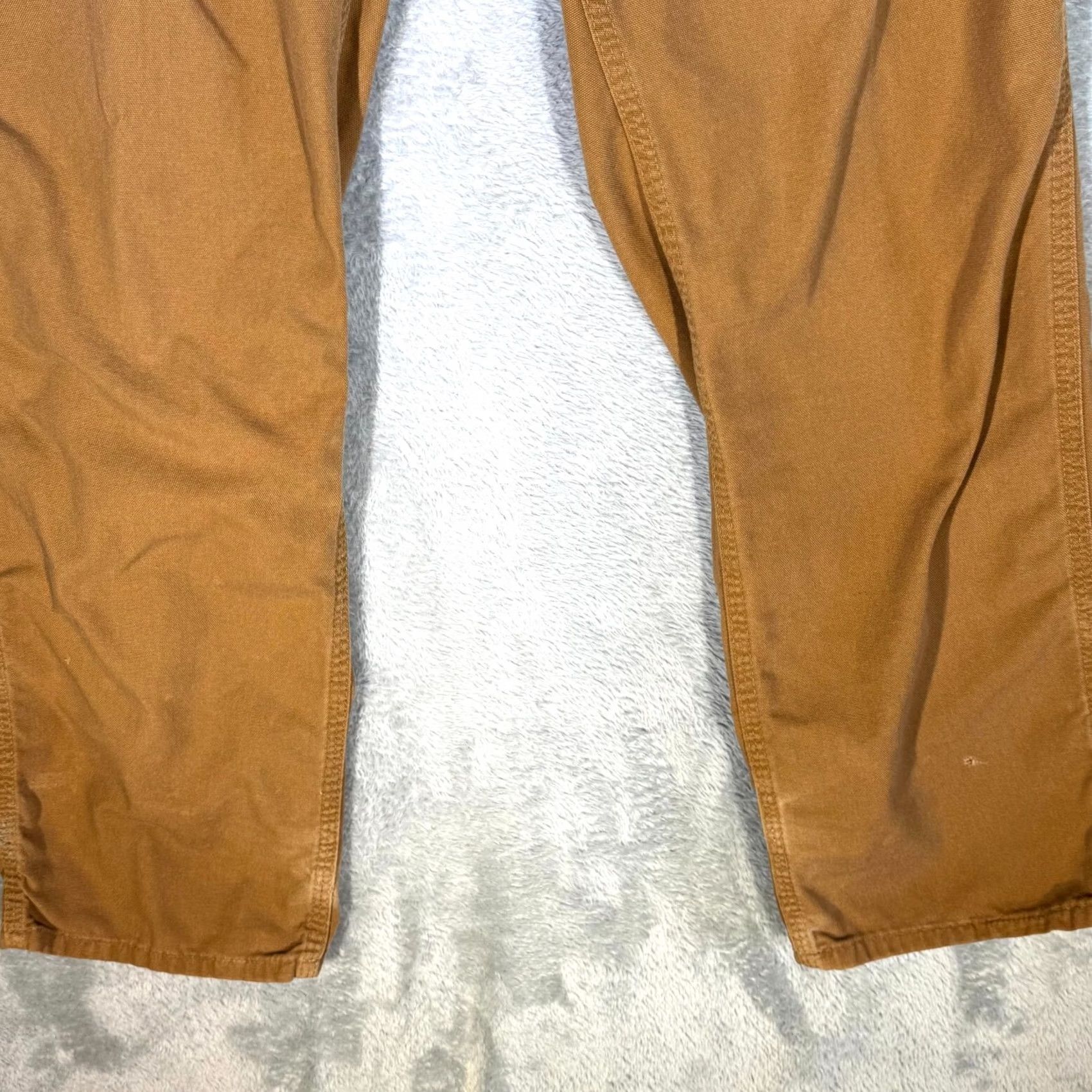 Carhartt VINTAGE Carhartt Carpenter Pants Mens 34x34 Brown Dungaree Fit Workwear Utility Zip Fly Denim Jeans Size US 34 / EU 50 - 5 Thumbnail
