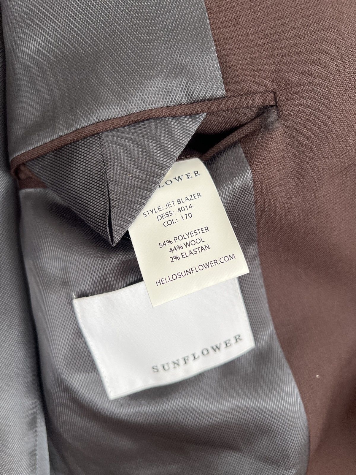 Sunflower Sunflower Brown Jet Blazer Size 50R - 6 Thumbnail