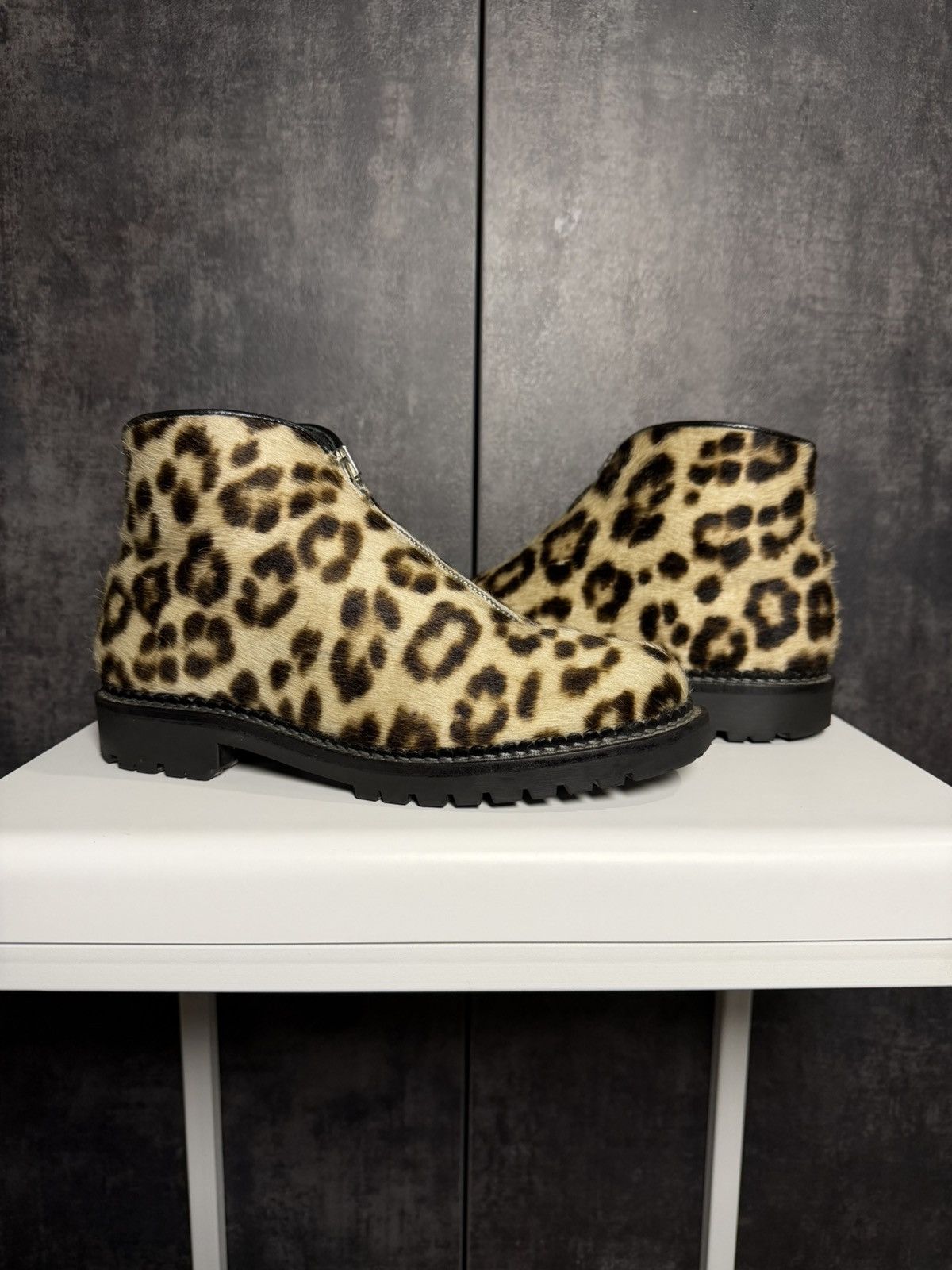 Vintage Sick Kandahar Pony Hair Fur Leopard Boots 424 Owens Yohji Size US 10 / IT 40 - 7 Thumbnail