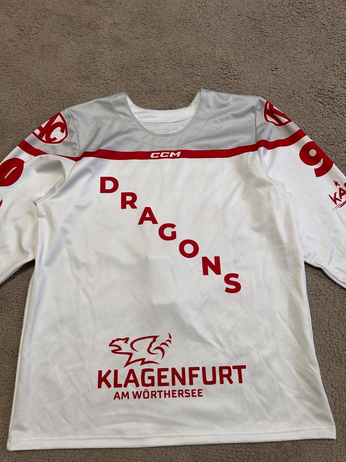 Ccm CCM KAC Klagenfurt Dragons Ice Hockey Jersey Sz XL #90Gasser Size US XL / EU 56 / 4 - 3 Thumbnail