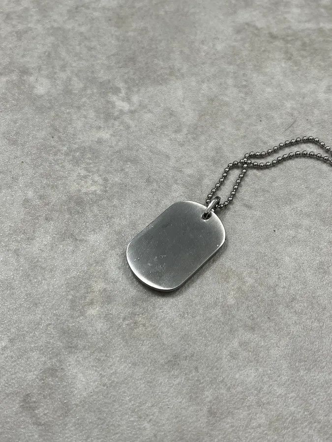 Dolce & Gabbana 2000s Dolce & Gabbana Grey Dog Tag Necklace Size ONE SIZE - 6 Thumbnail