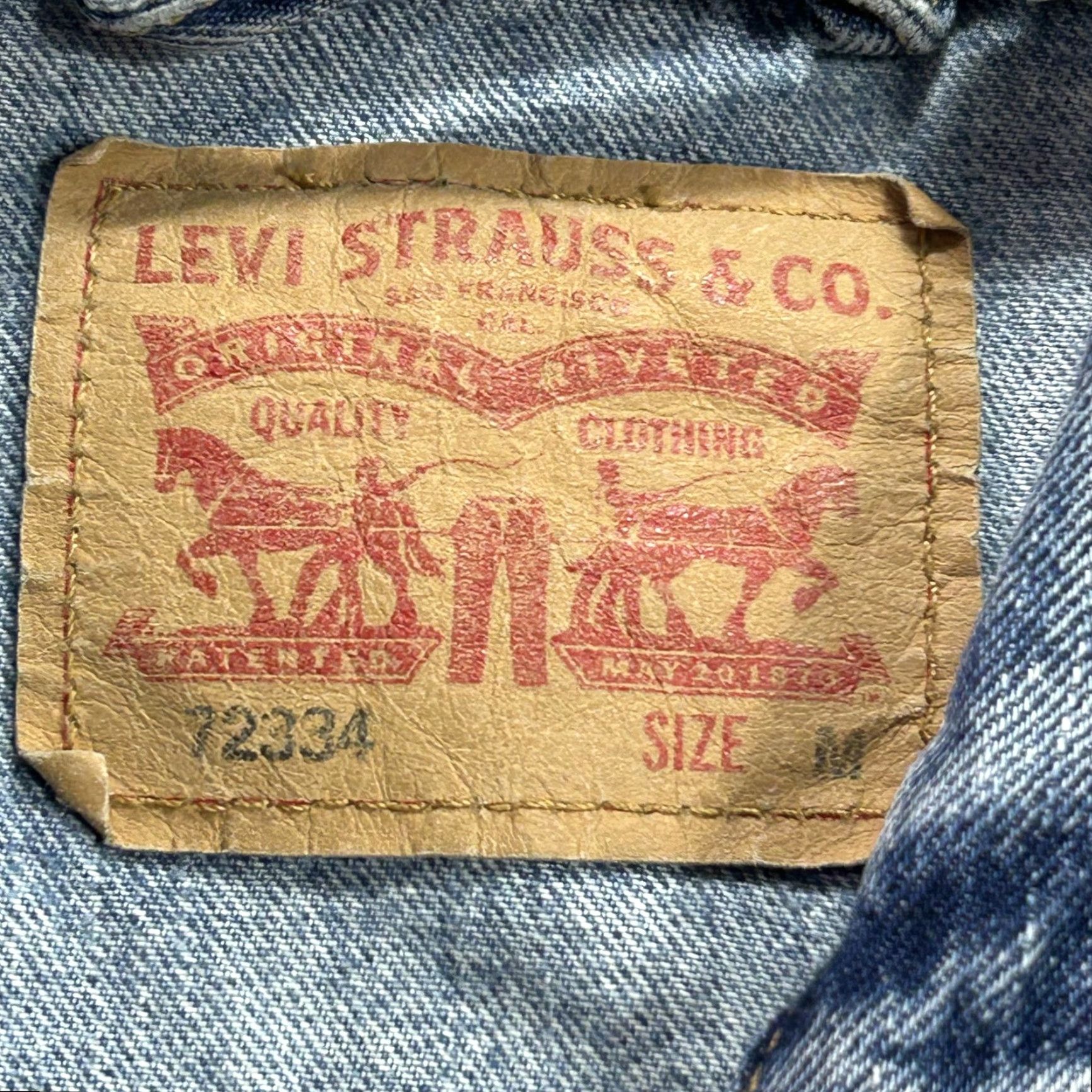 Levi's Levi's Jacket Mens Medium Blue Trucker Denim Type 3 Distressed Button 72334 Size US M / EU 48-50 / 2 - 4 Thumbnail