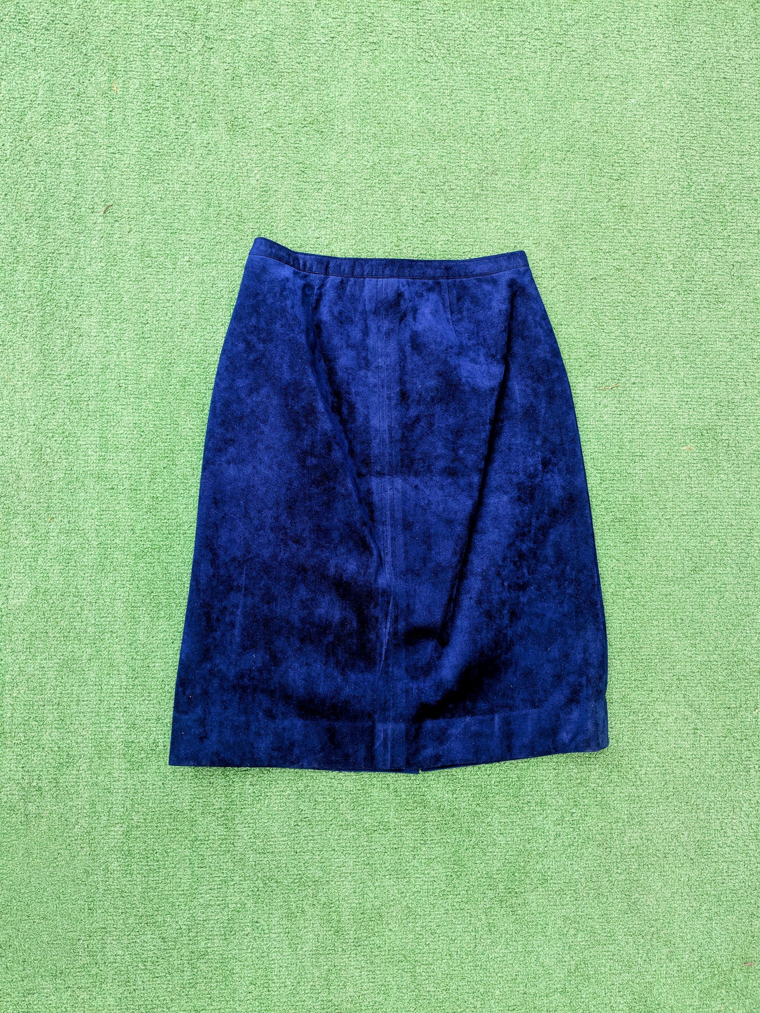 Vintage Vintage Suede Maxi Zip-Up Lined Long A-Line Petite Skirt Size 30" / US 8 / IT 44 - 5 Thumbnail