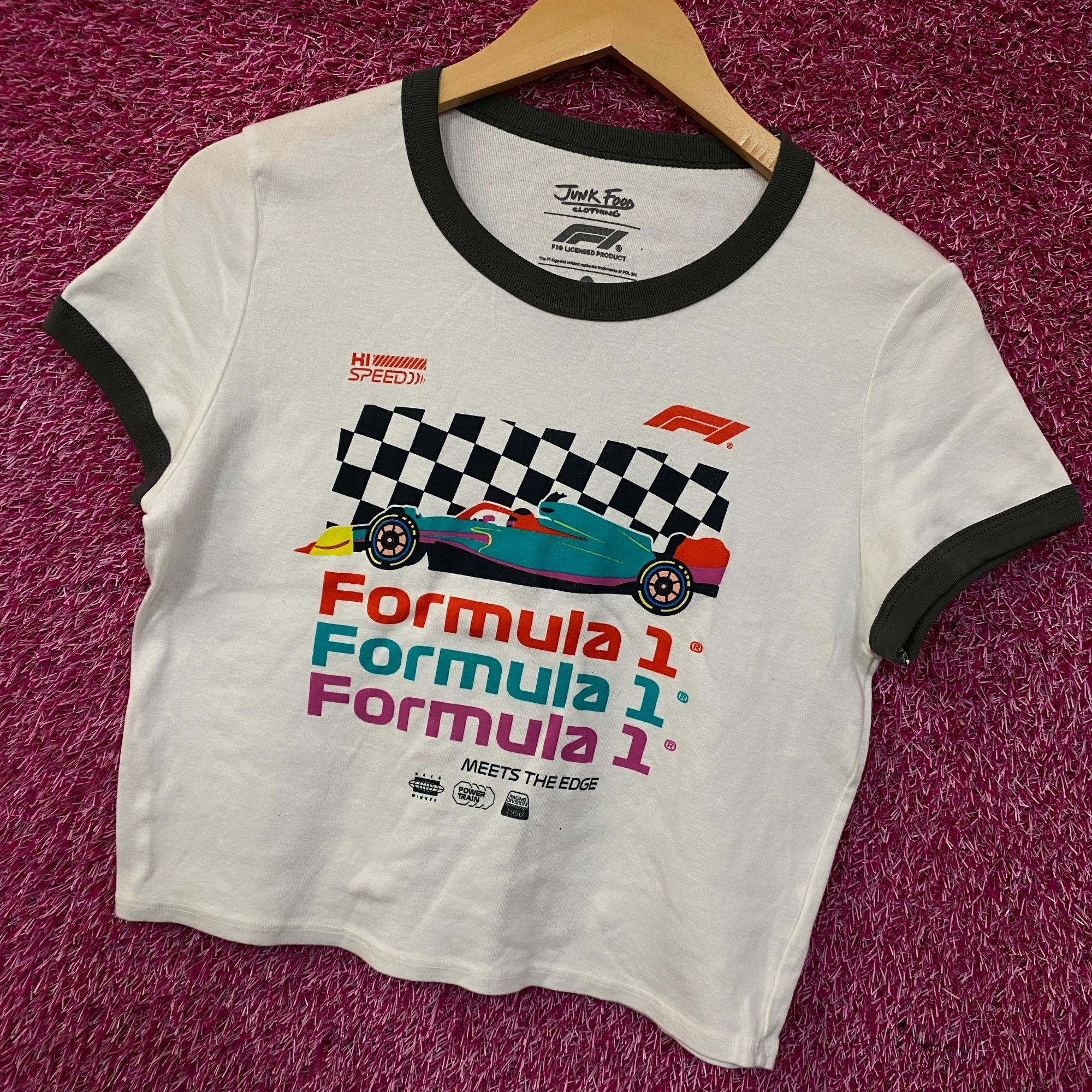 Junk Food Junk Food Women's Formula 1 Finish Line Crop T-shirt XL Size XL / US 12-14 / IT 48-50 - 3 Thumbnail