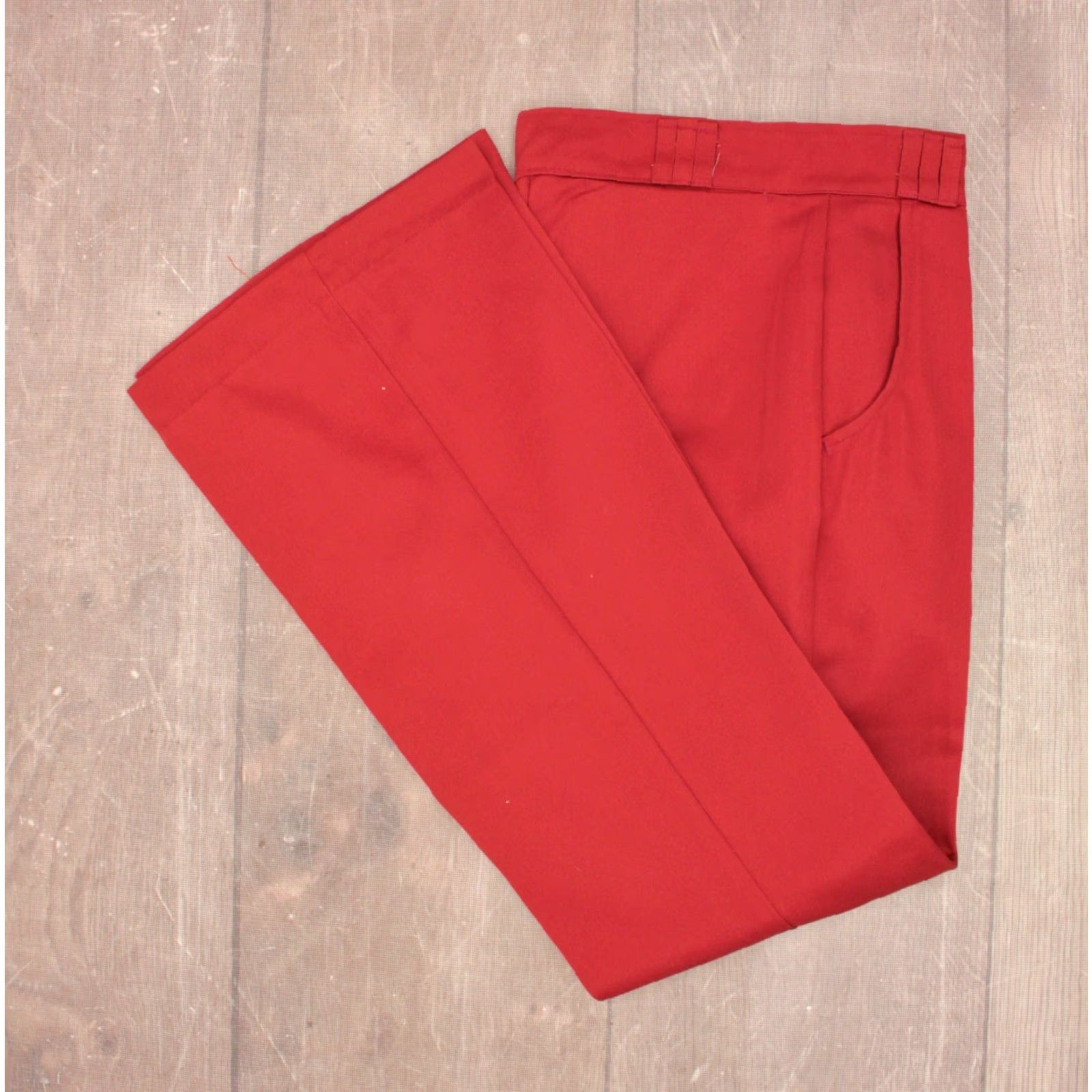 Vintage VINTAGE Eldorado Men's VTG 1970s NOS Red Polyester Bellbottoms Pants 28x31 Disco 70s Mens Size US 28 / EU 44 - 2 Thumbnail