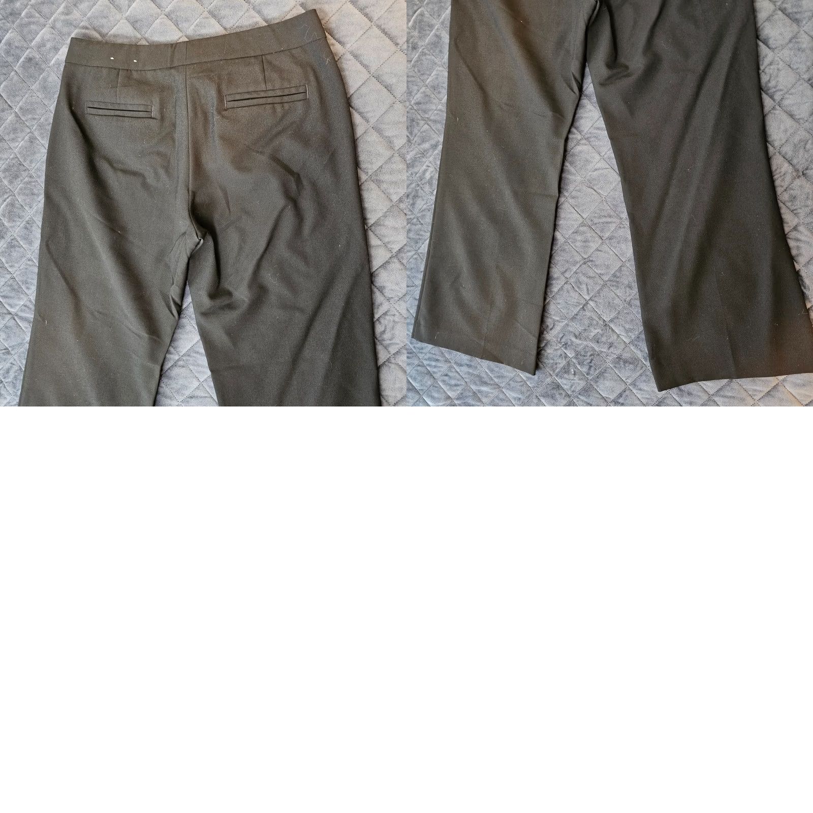 Express Express Dress Pants Women's 4 Black Flat Front Cropped 24in Inseam Flared Cropped Style Express Size 27" / US 4 / IT 40 - 8 Thumbnail