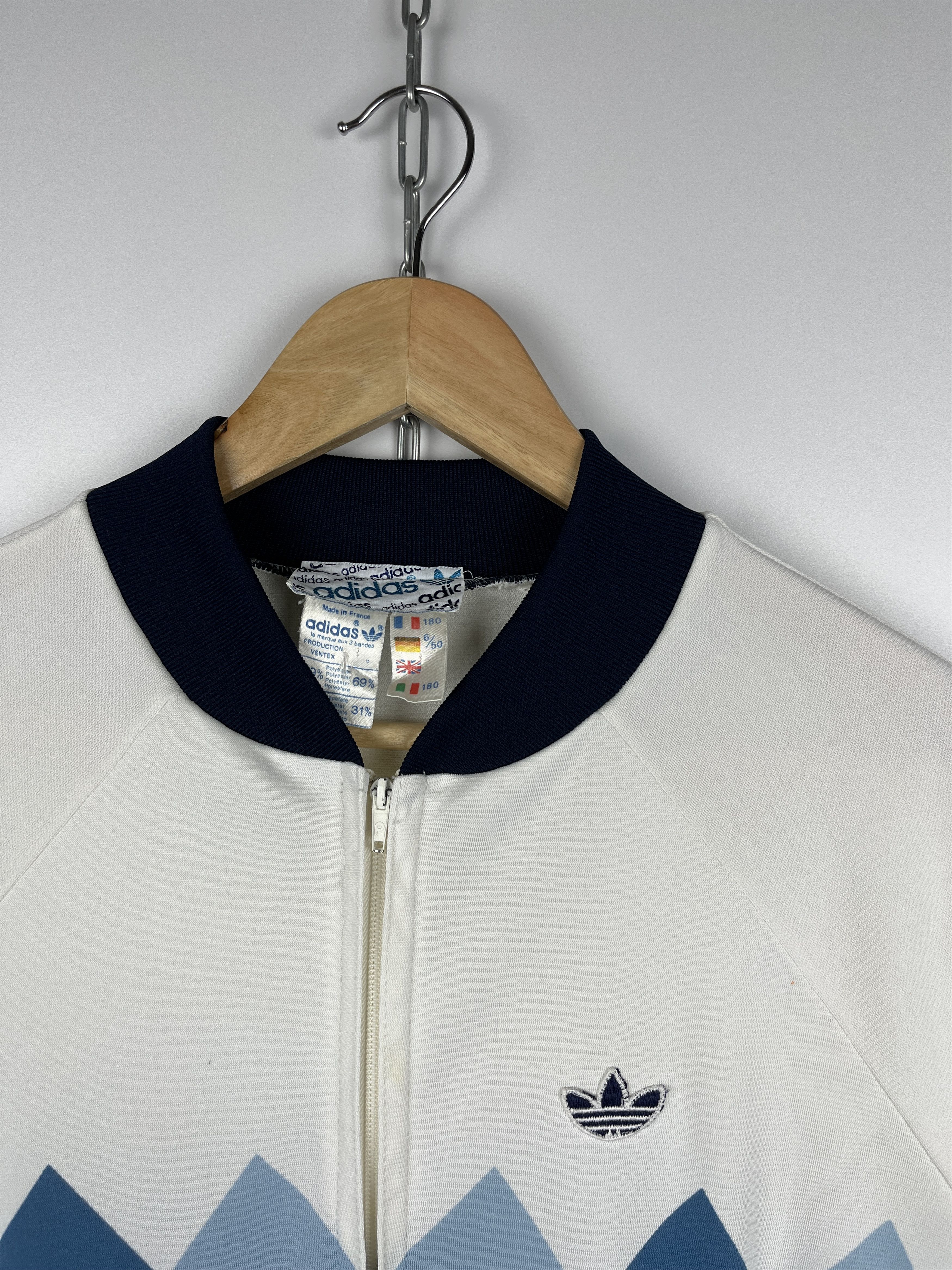 Adidas 70's - 80's Adidas Ventex France Vintage Track Bomber Jacket Size US M / EU 48-50 / 2 - 9 Thumbnail