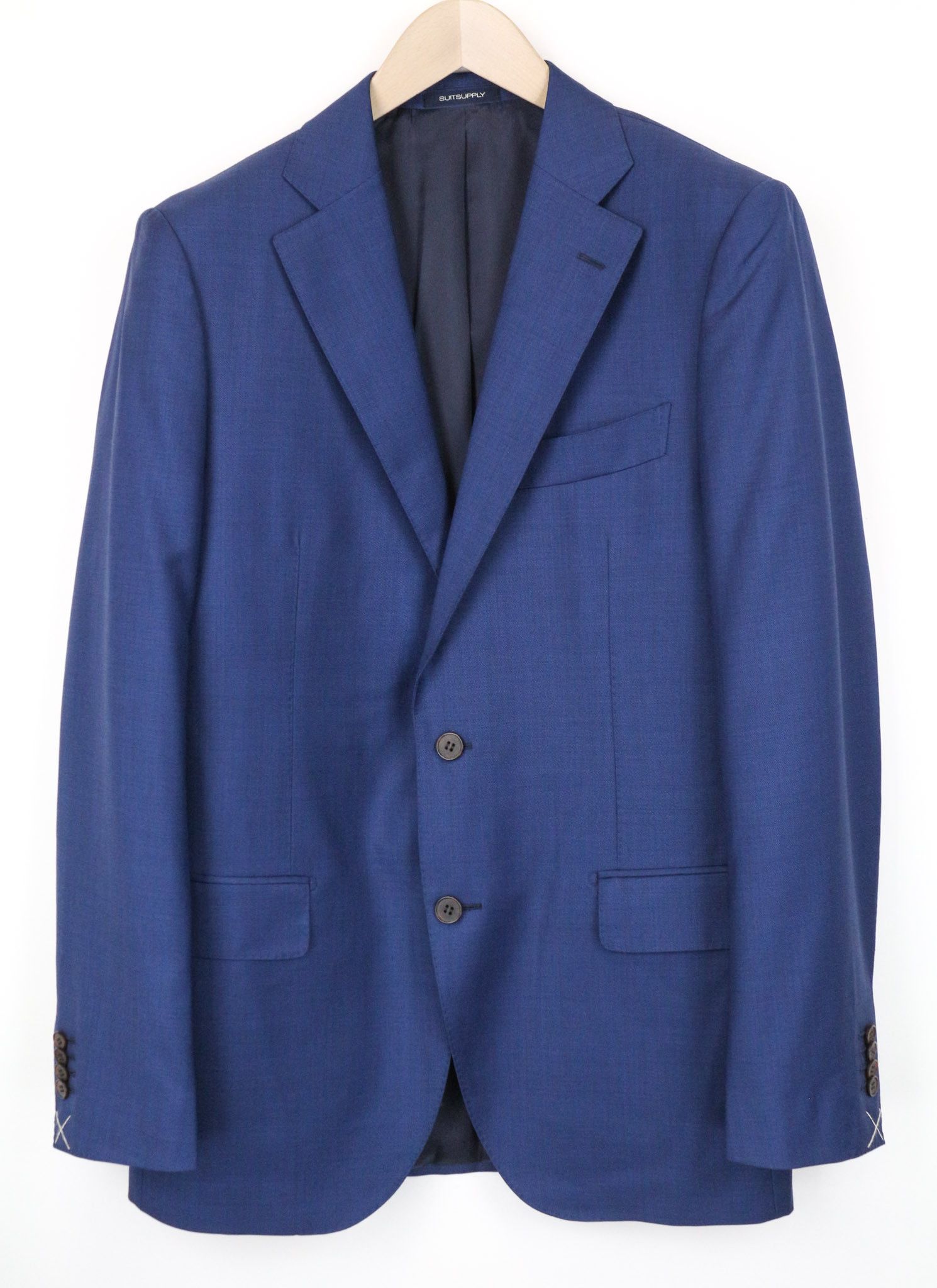 Suitsupply LAZIO UK42L Blue Slim Wool Blazer 74718 Size 42L - 1 Thumbnail