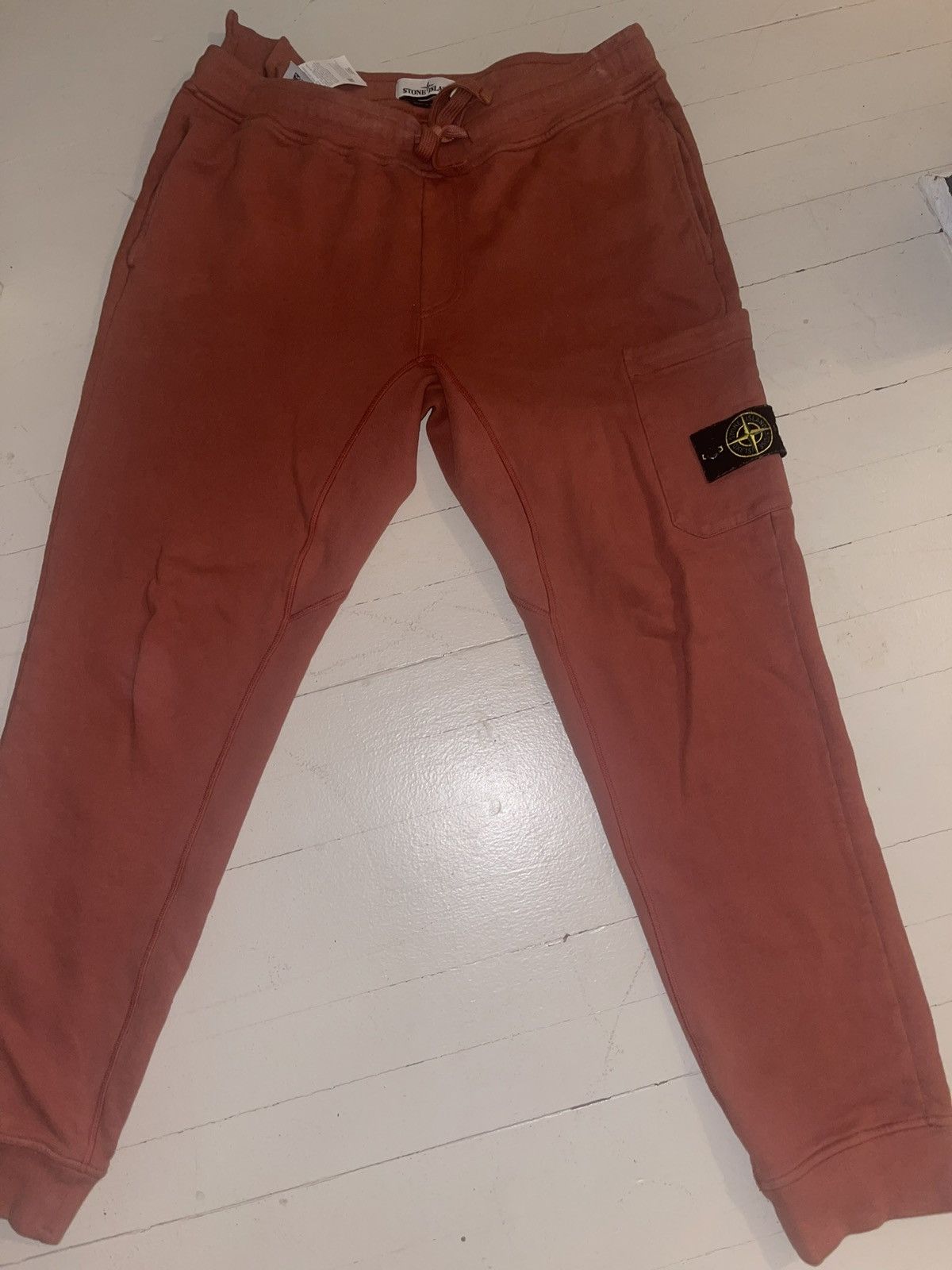 image of Stone Island Jogger Pants in Orange, Men's (Size 32)