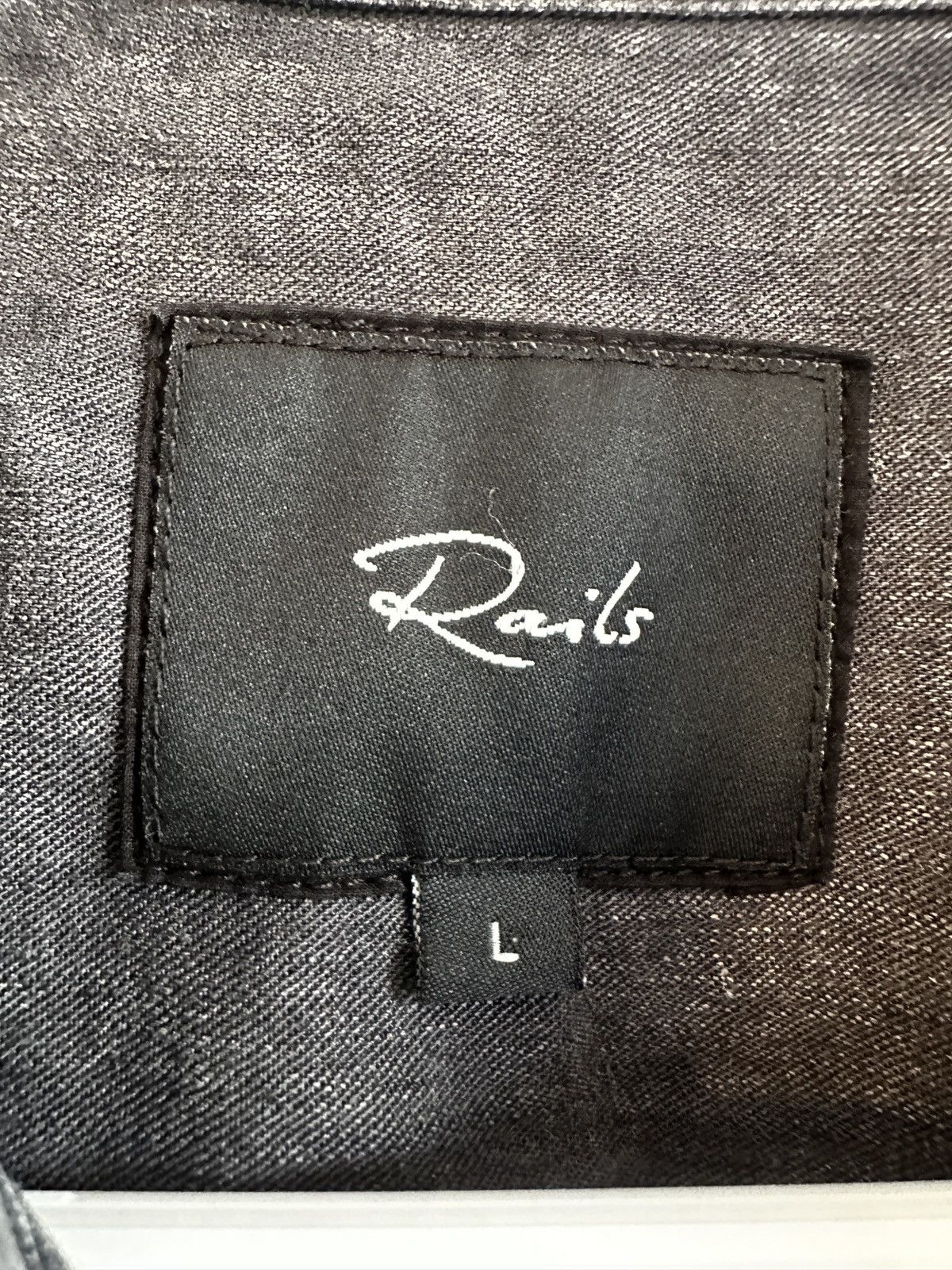 Rails Rails Angelica Black Acid Wash Top Button Front Women Size l Size L / US 10 / IT 46 - 3 Thumbnail